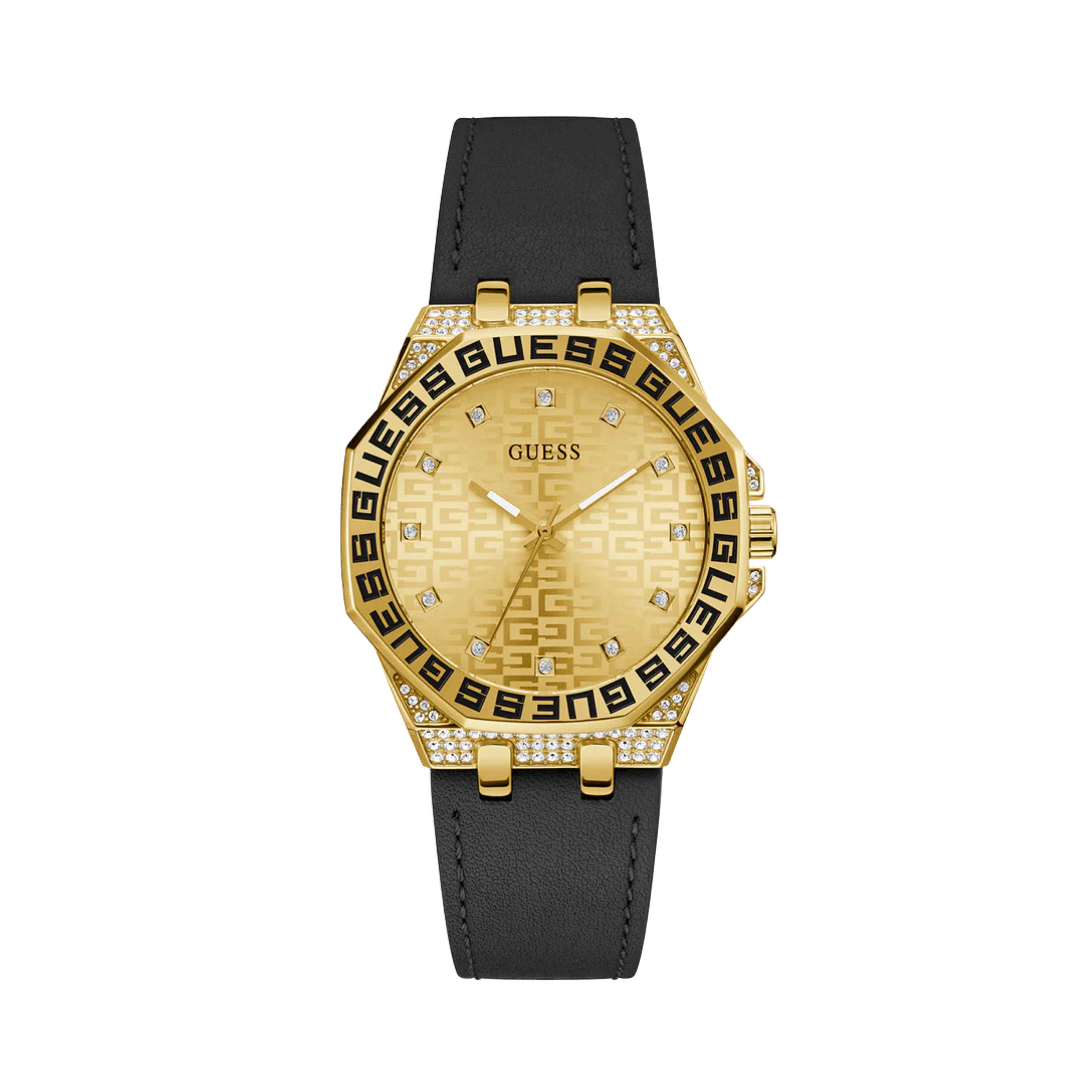 Guess Women Black Gold Tone Analog Watch - Black Gold
