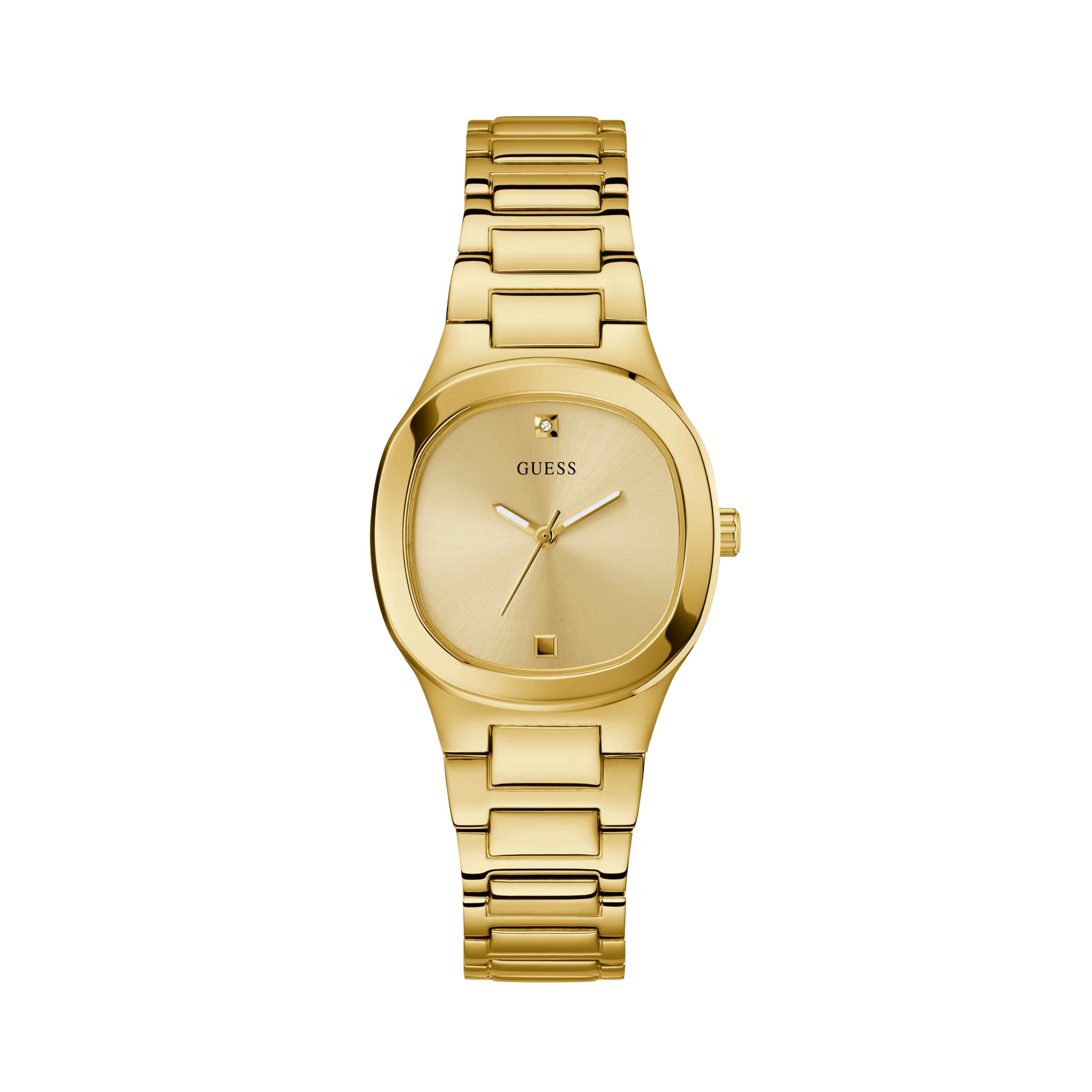 Guess Women Gold Tone Studded Analog Watch - Gold