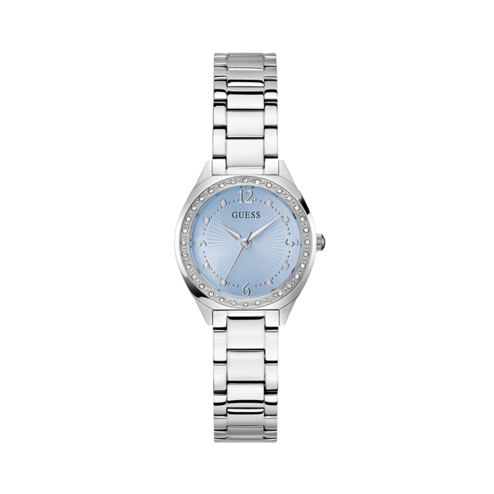 Guess Women Silver Tone Analog Watch GW0767L6 - Silver Blue