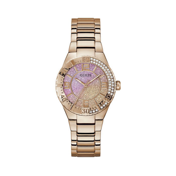 Guess Women Rose Gold Tone and Pink Analog Watch - Rose Gold