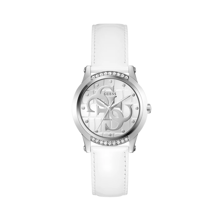 Guess Women White Silver Tone Analog Watch GW0860L3 - White Silver