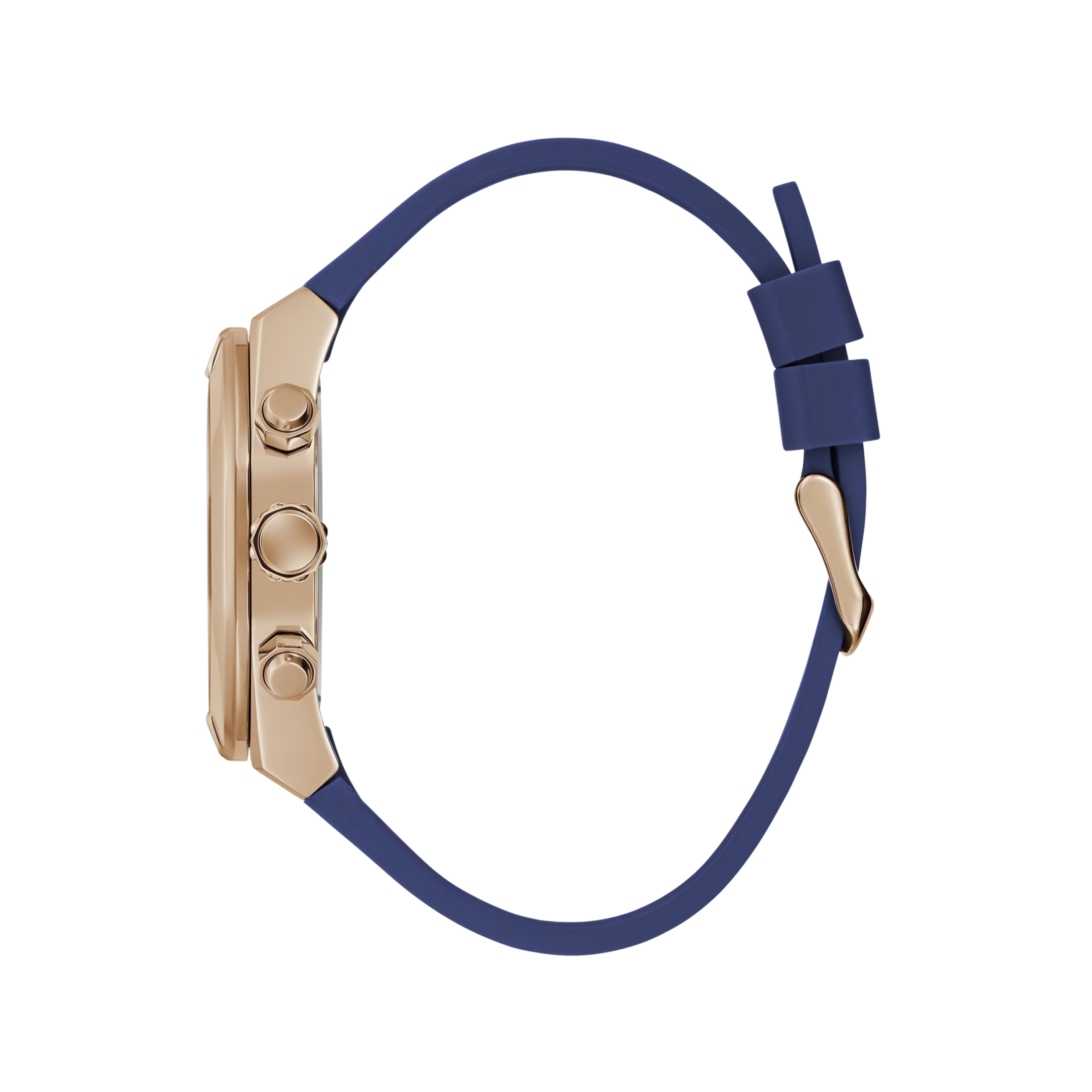 Guess Men Rose Gold Tone Chronograph Watch - Gold Rose Blue