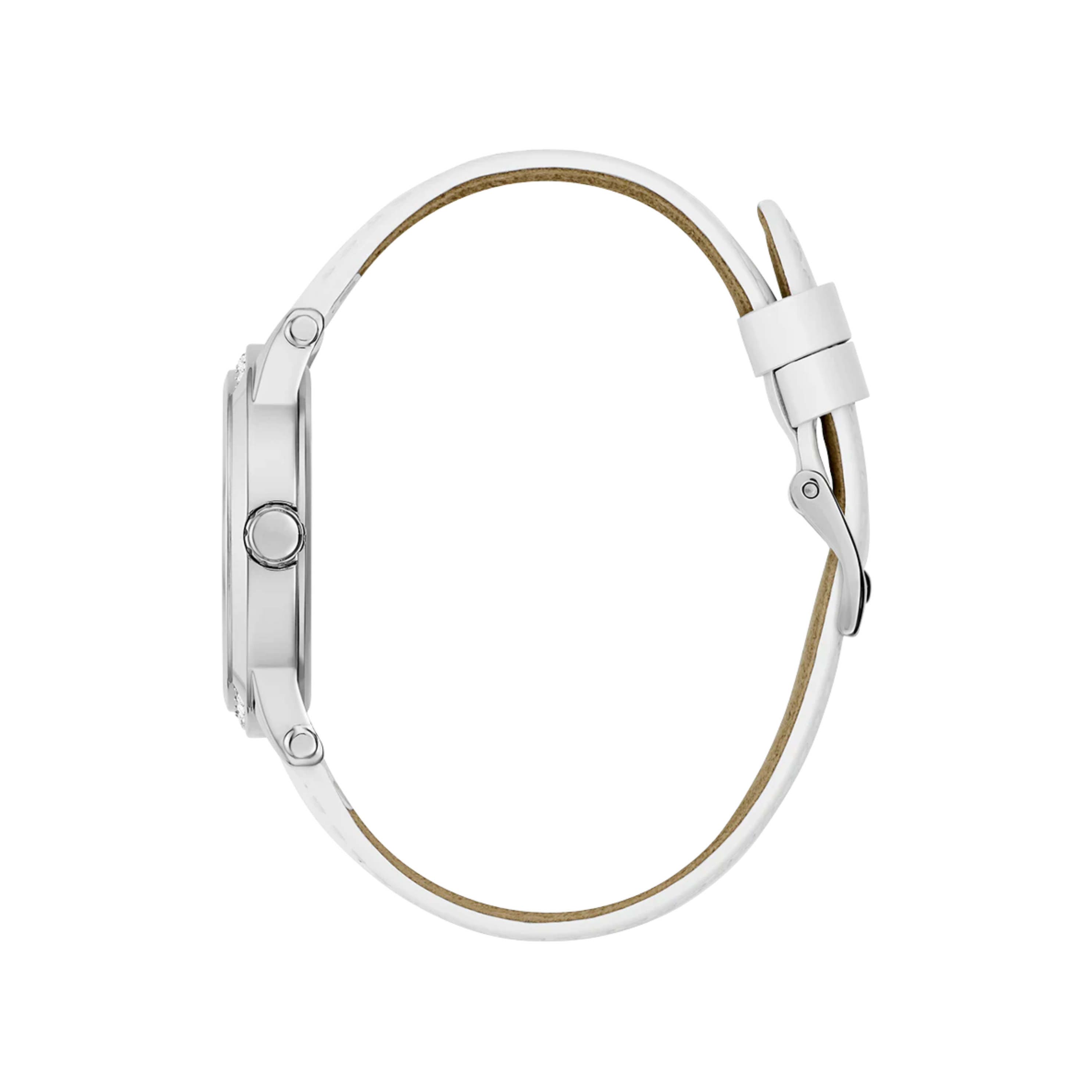 Guess Women White Silver Tone Analog Watch GW0860L3 - White Silver