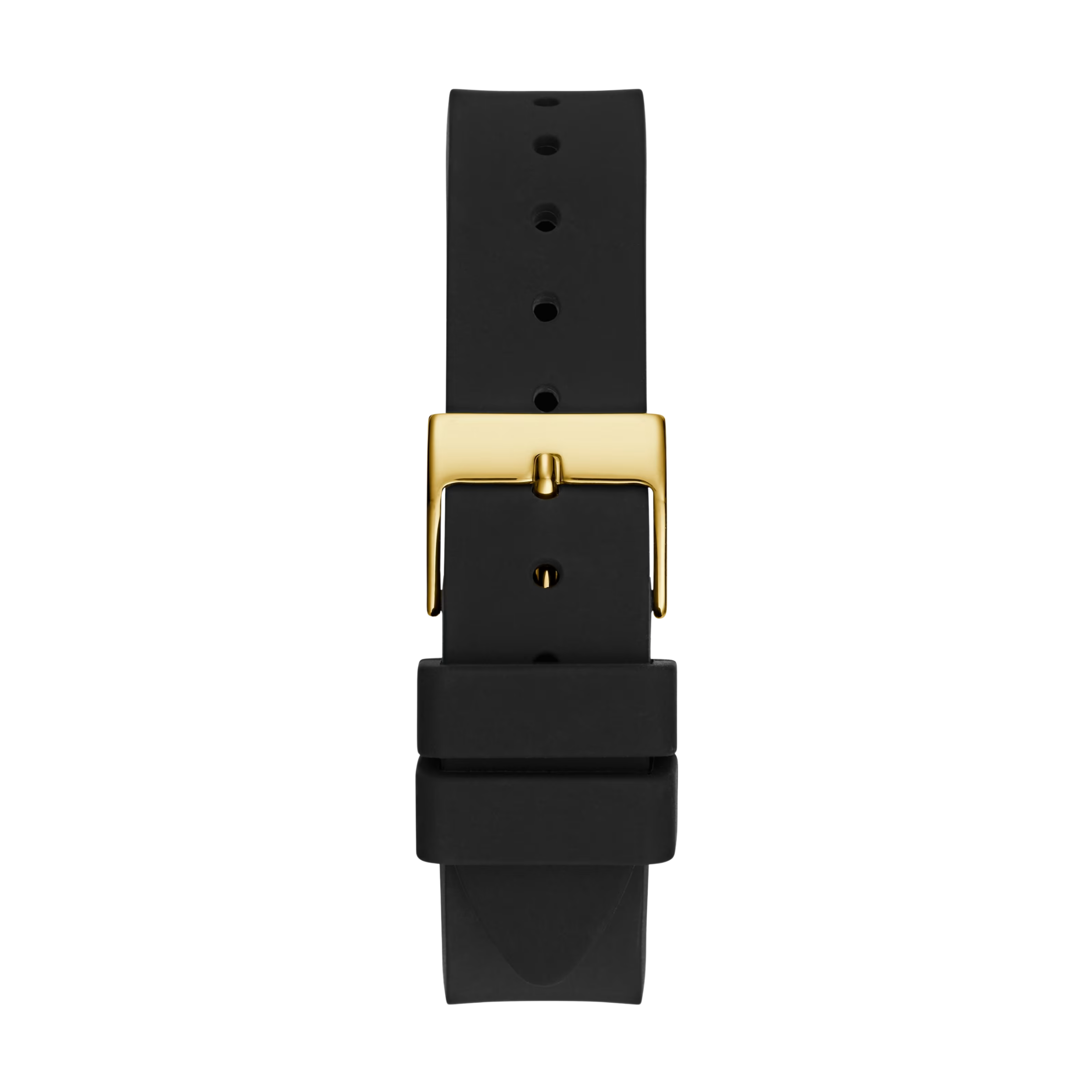 Guess Women Gold Tone Analog Silicon Watch - Black Snakeskin