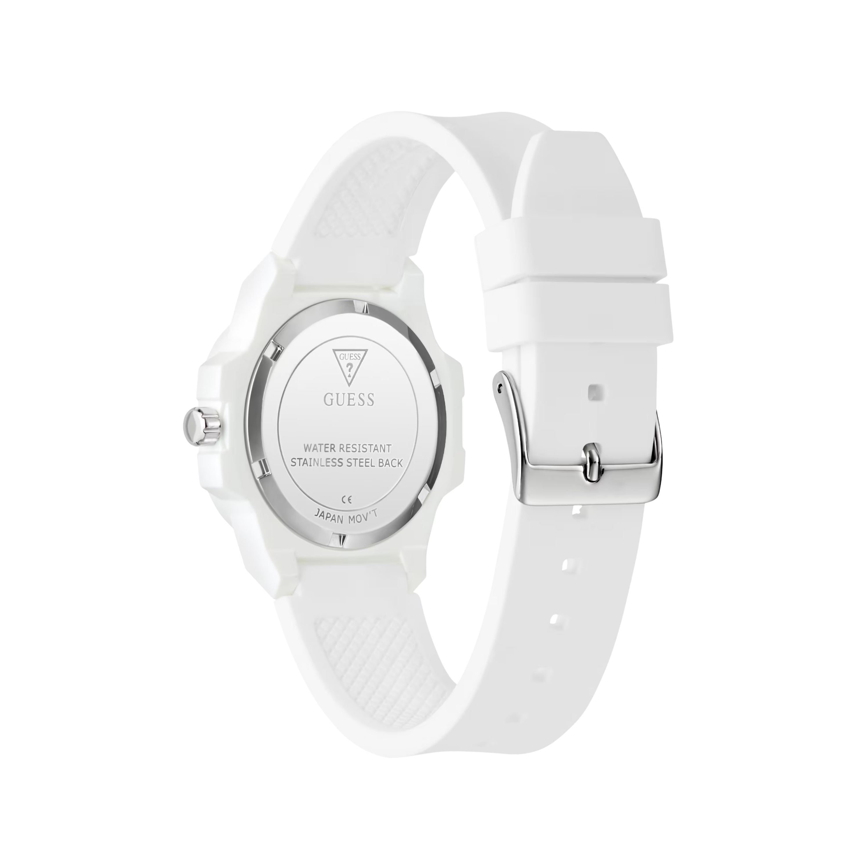 Guess Women White Analog Silicon Watch - White Multi