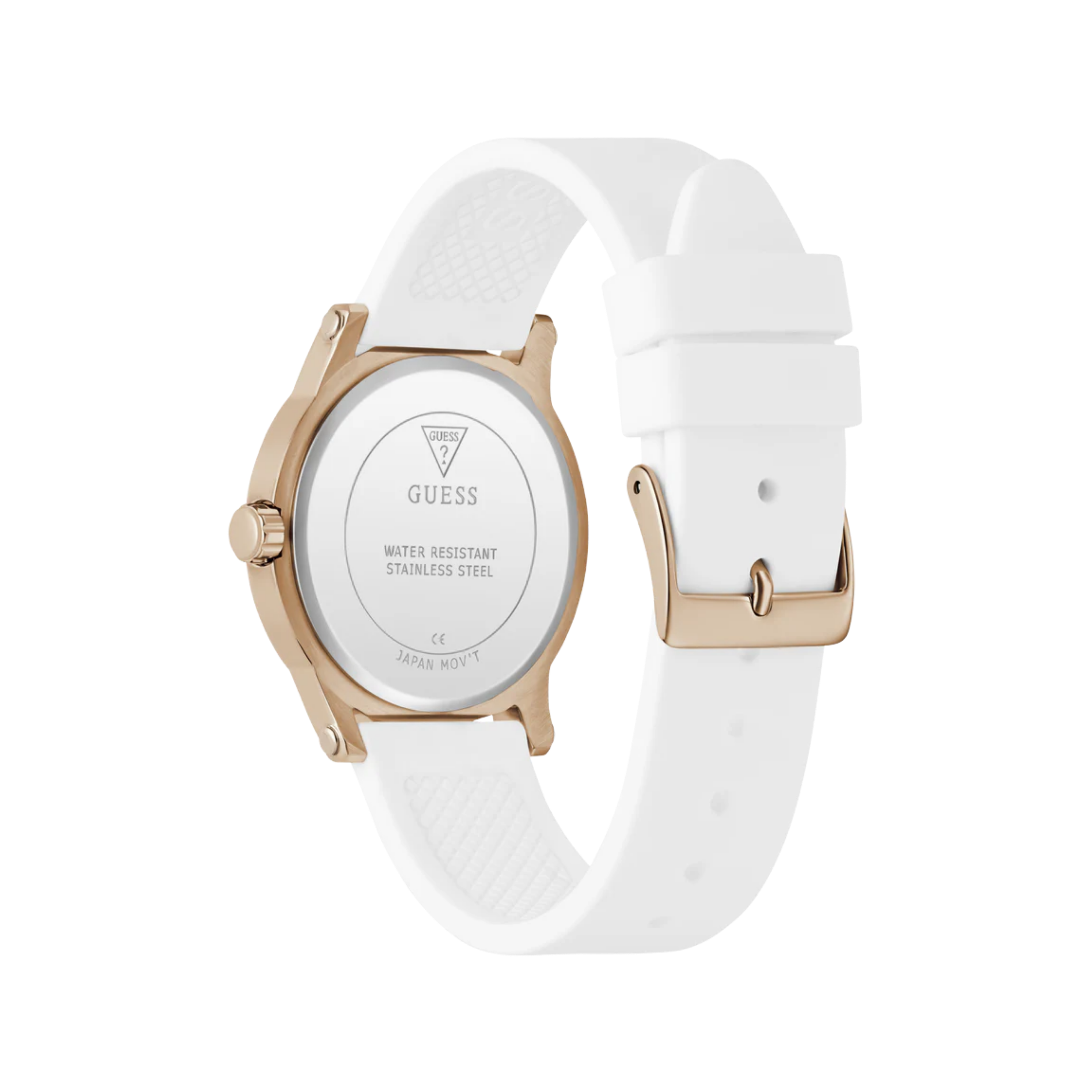 Guess Women White Rose Gold Tone Analog Watch GW0860L4 - White Rose Gold