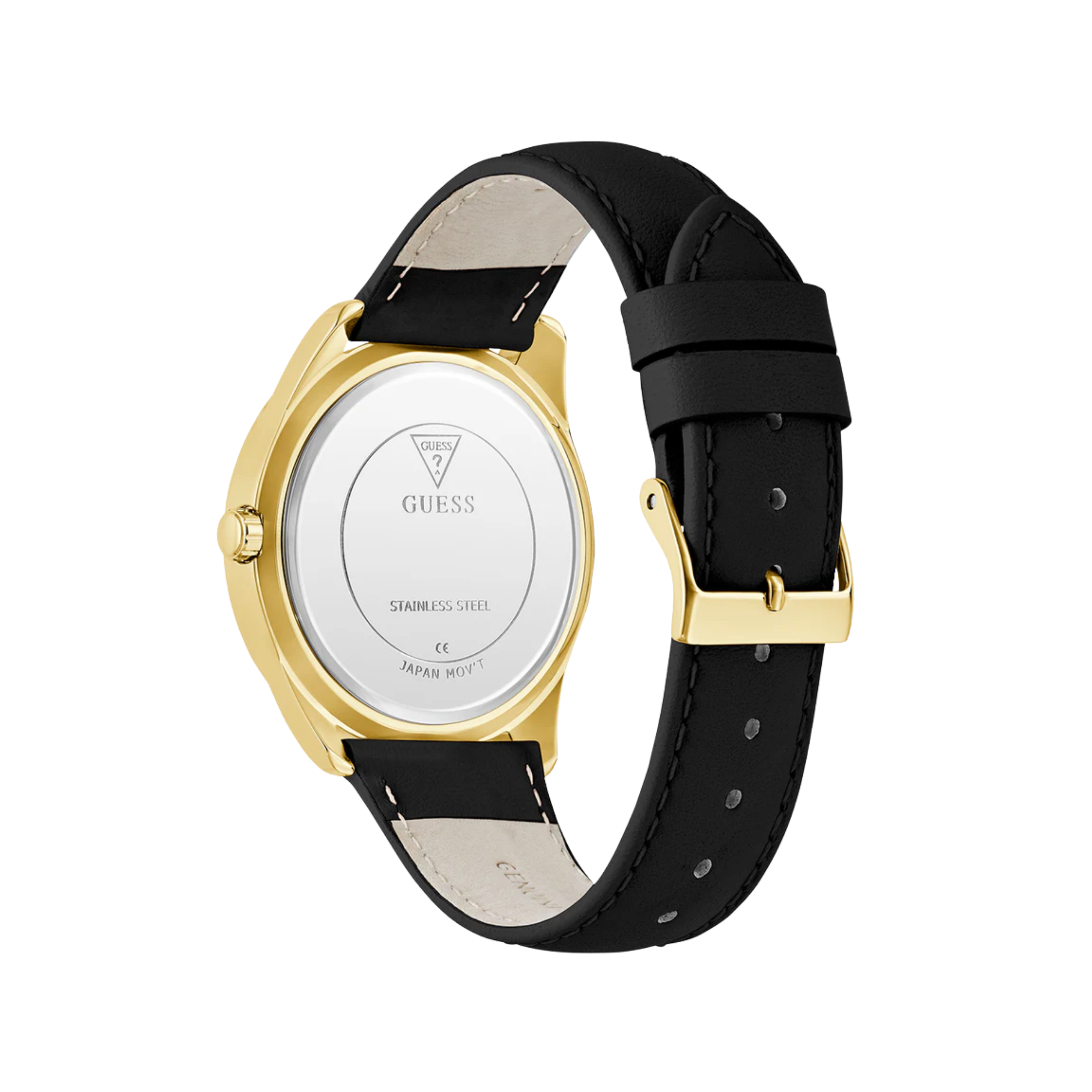 Guess Women Black Gold Tone Analog Watch U1439L1M - Black Gold