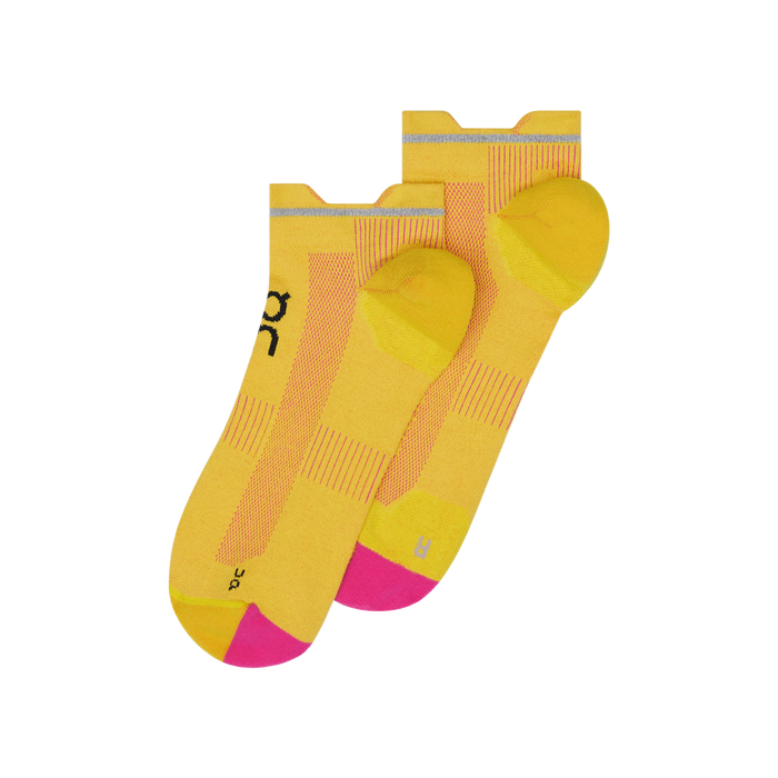 On Elite Run Sock Low - Limelight Pink