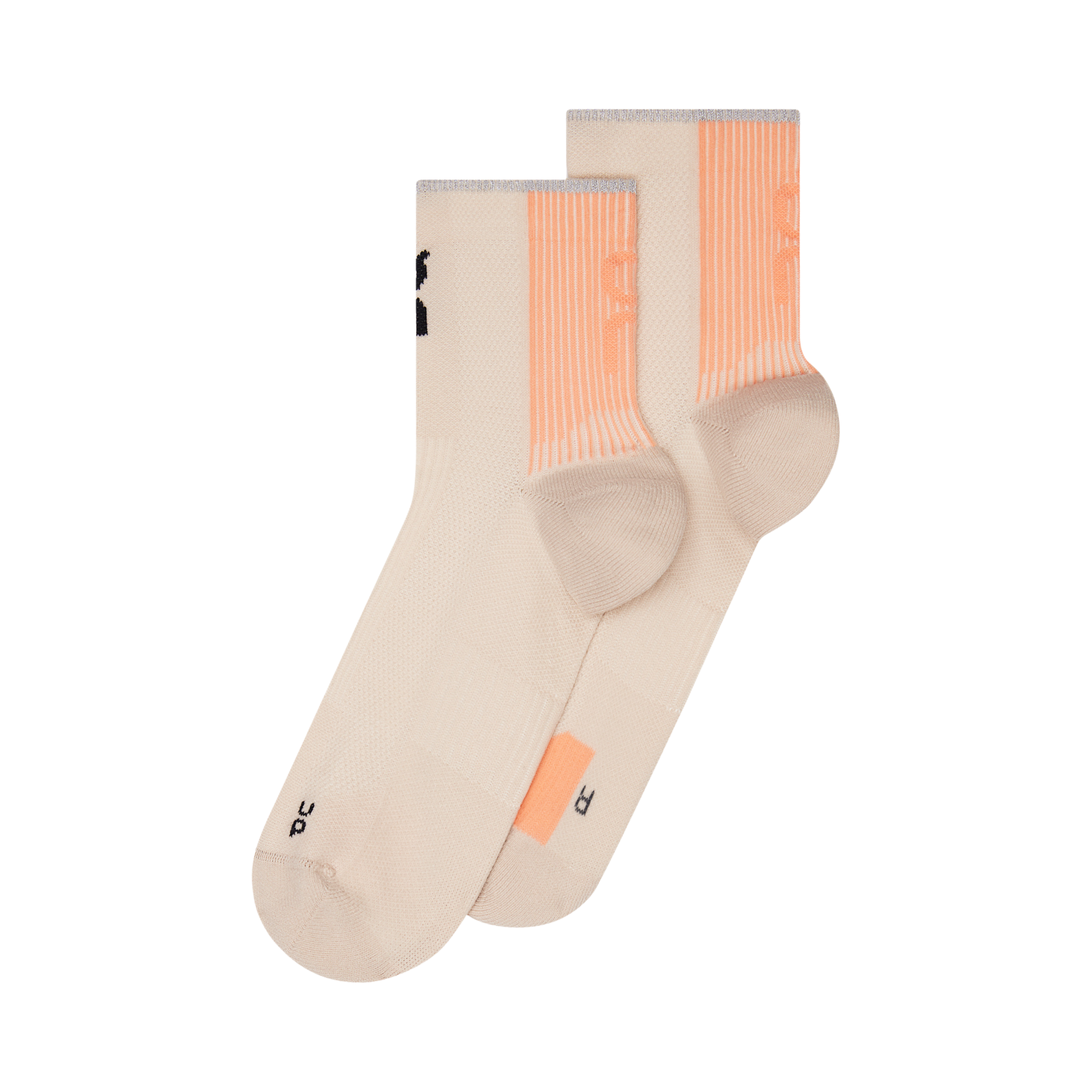 On Performance Run Sock Mid - Pearl Sunstone