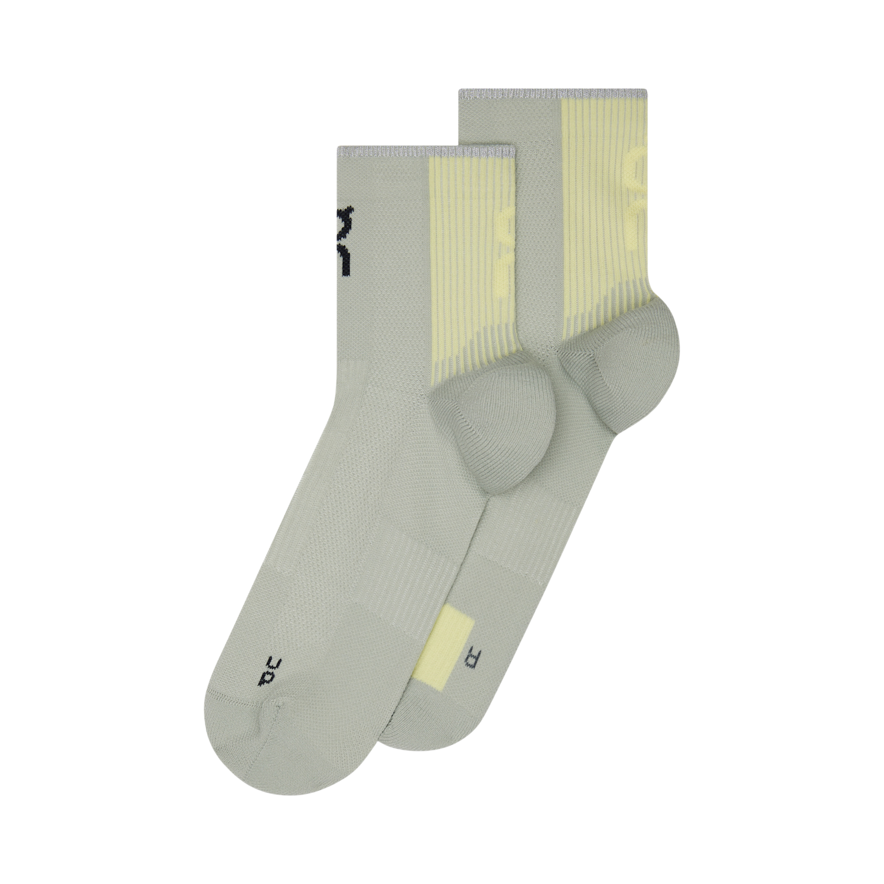 On Performance Run Sock Mid - Tin Lemonade