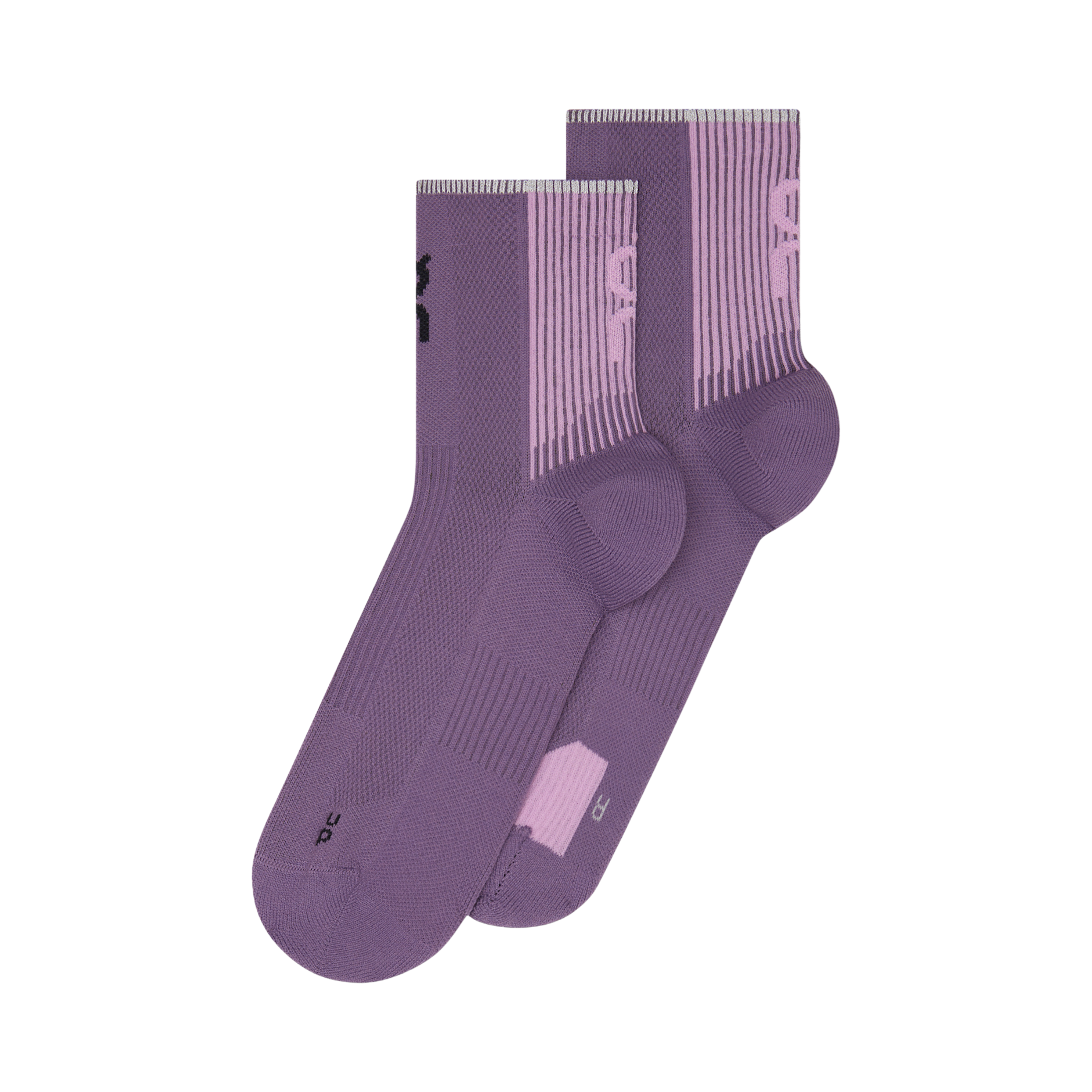 On Performance Run Sock Mid - Dewberry Sakura