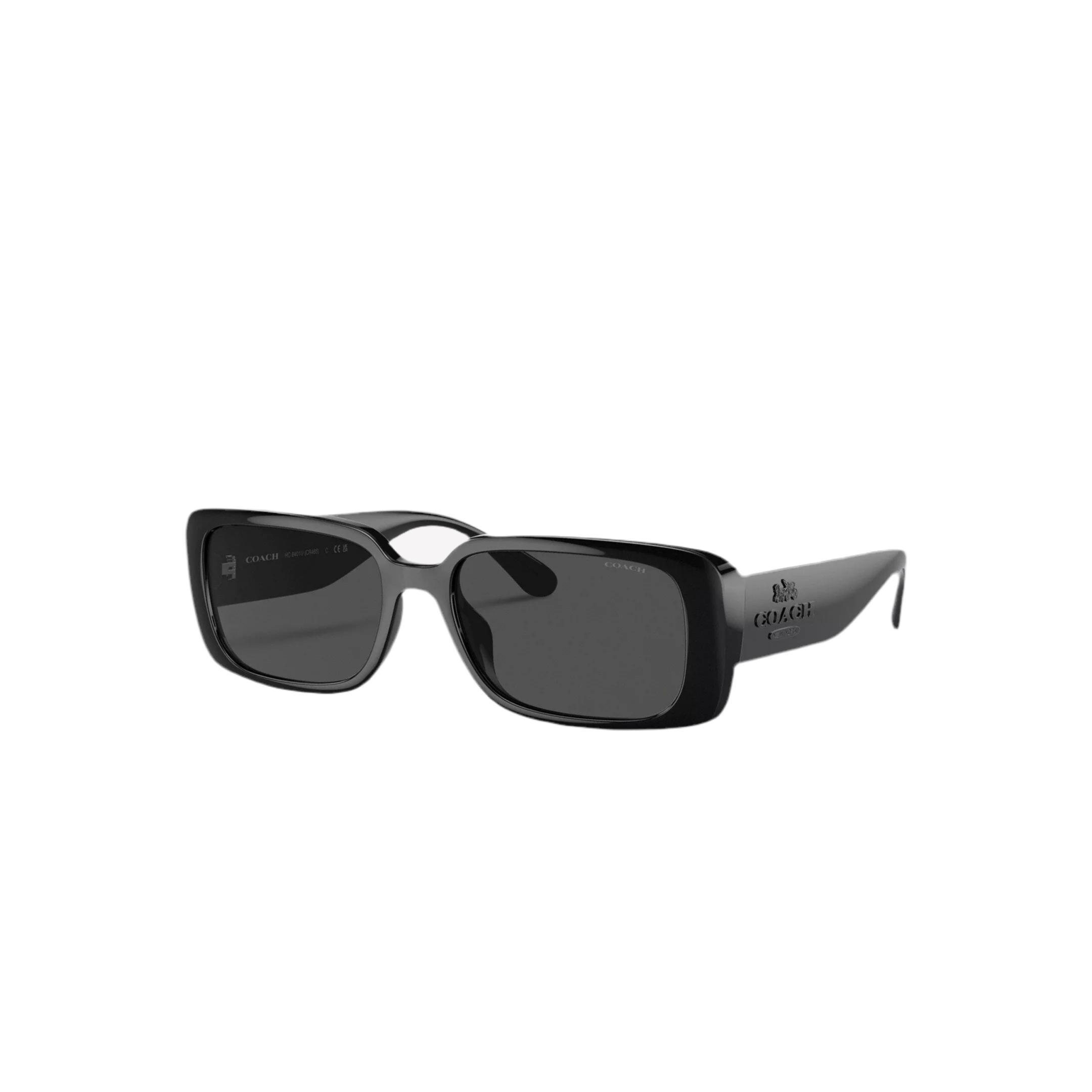 Coach Women Narrow Rectangle Sunglasses -  Black