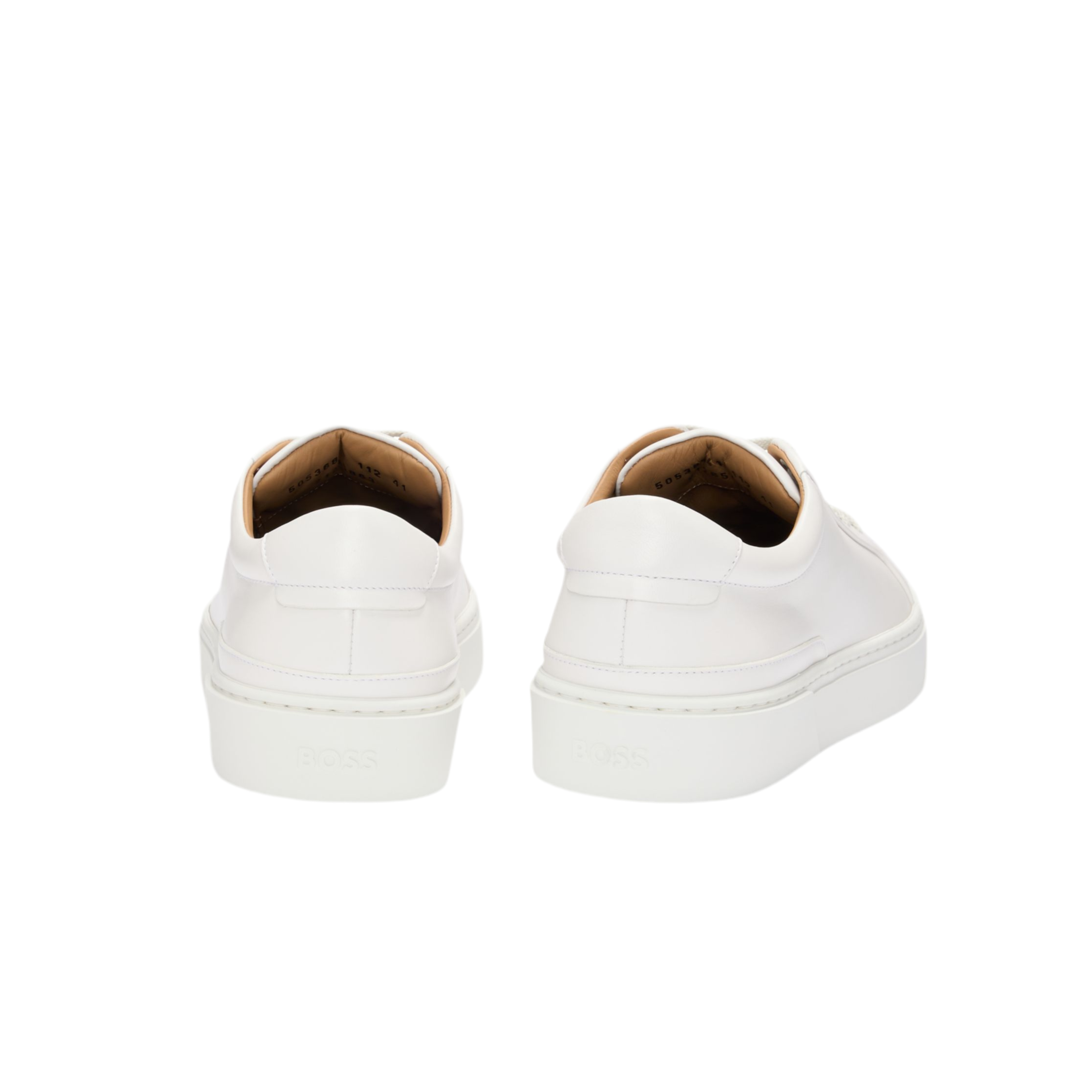 Hugo Boss Men Gary Leather Low-Top Trainers - White