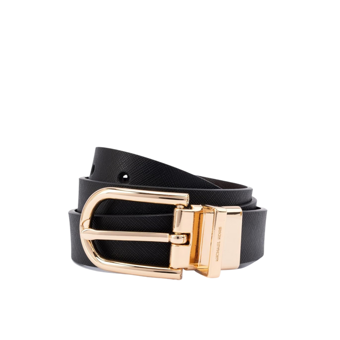 Michael Kors Women 1 Inch Reversible To Saffiano Leather Belt - Black Brown