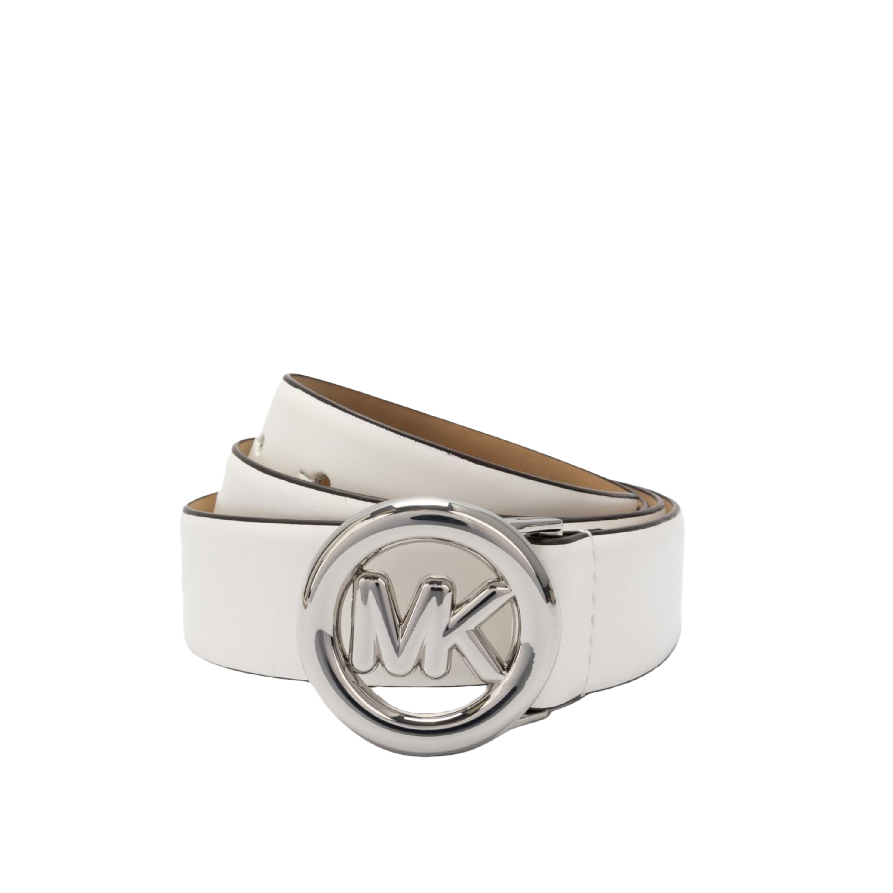 Michael Kors Women Non Reversible Leather Belt - Optic White