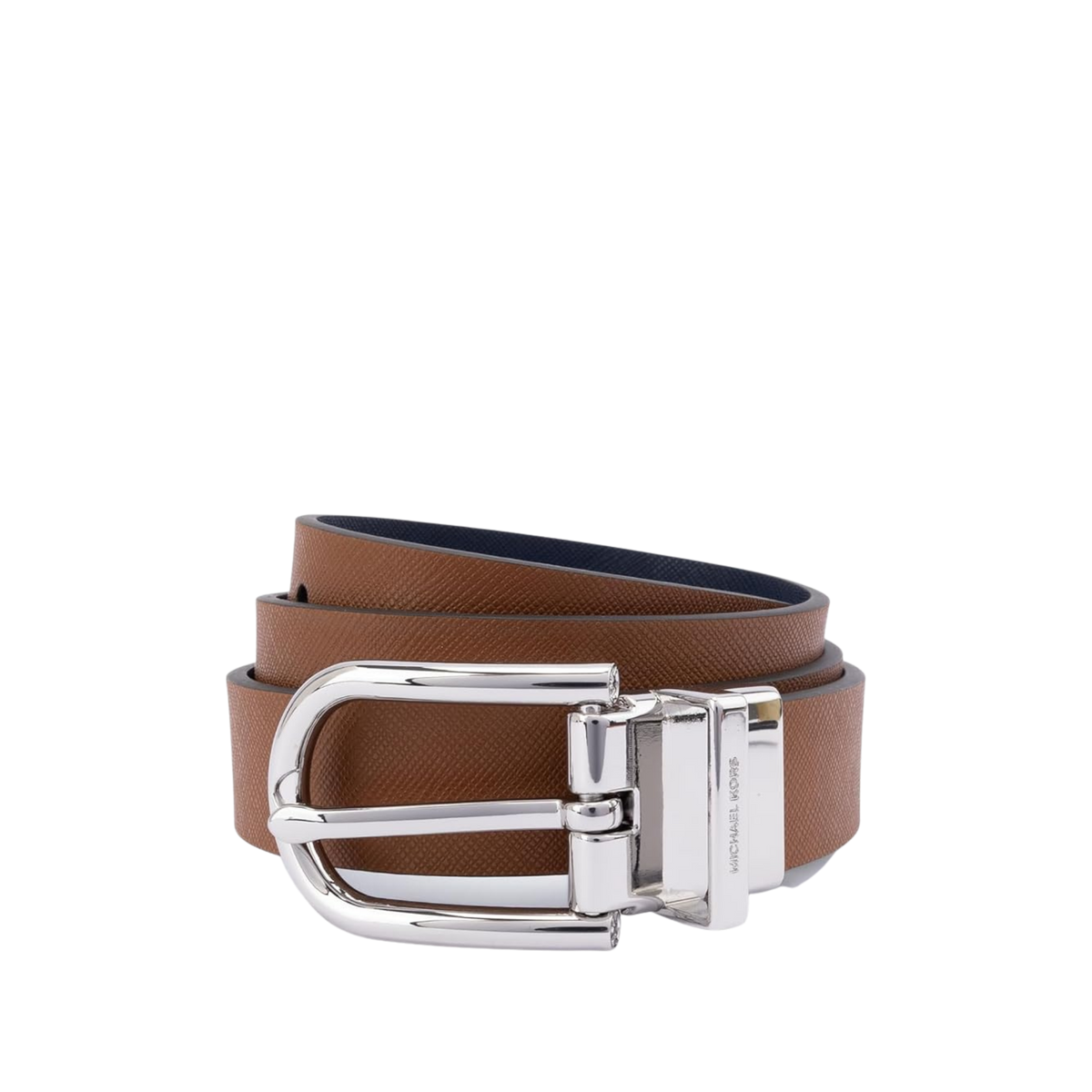 Michael Kors Women 1 Inch Reversible To Saffiano Leather Belt - Brown Navy