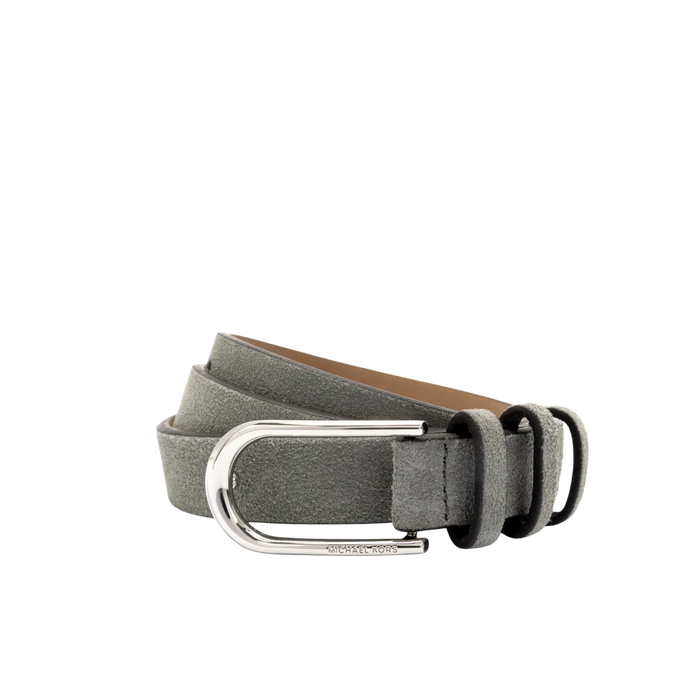Michael Kors Women 20mm Non Reversible Leather Suede Belt - Storm