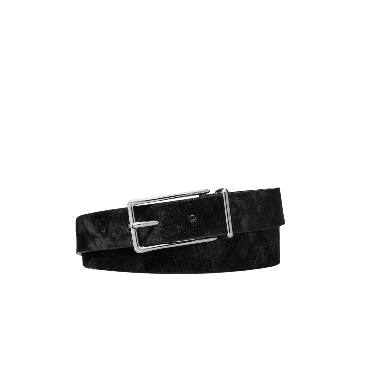 Michael Kors Women Calf Hair Belt - Black Silver