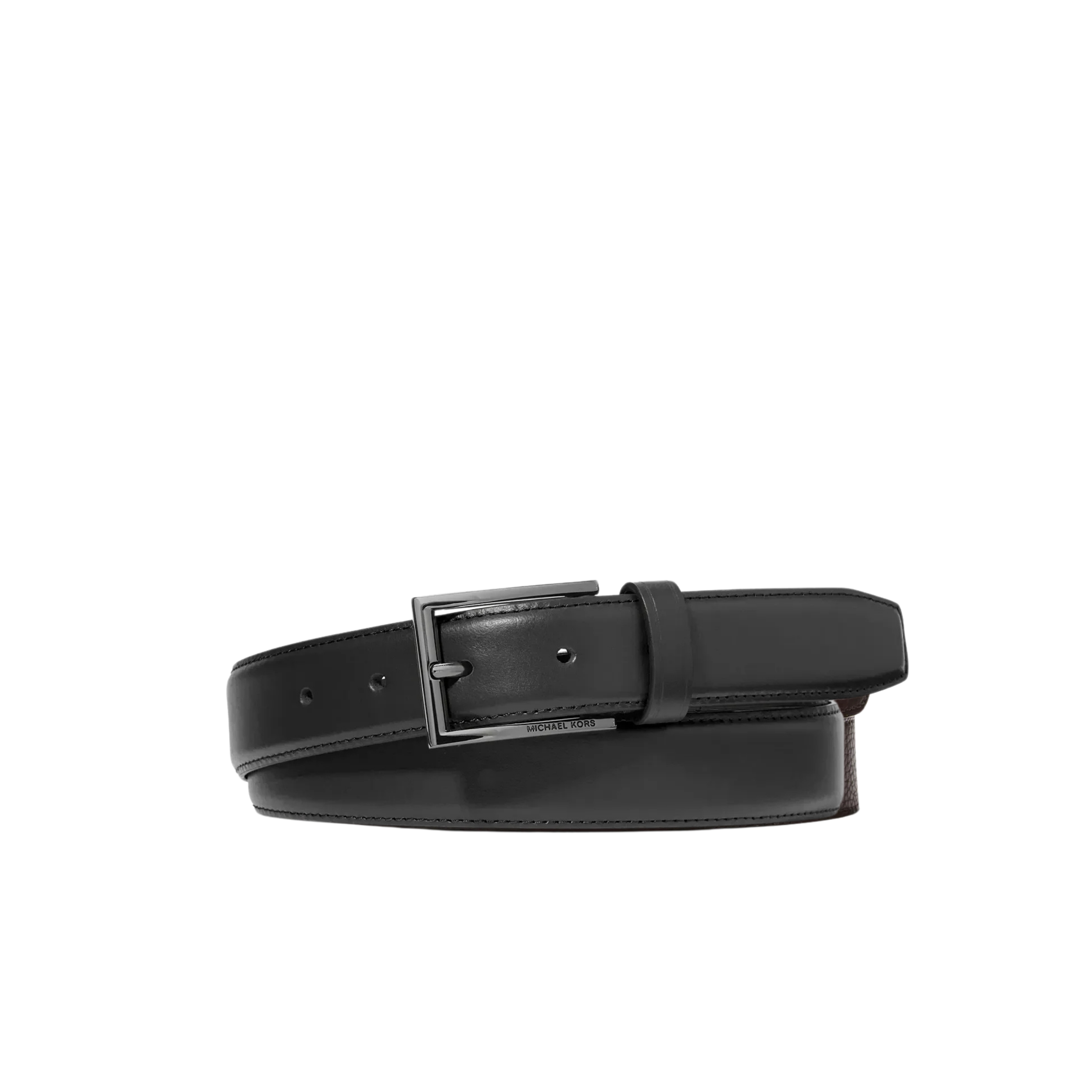 Michael Kors Men Leather Belt - Black