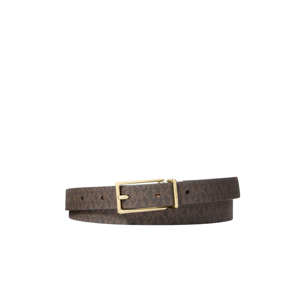 Michael Kors Women Reversible Signature Logo And Leather Belt - Brown