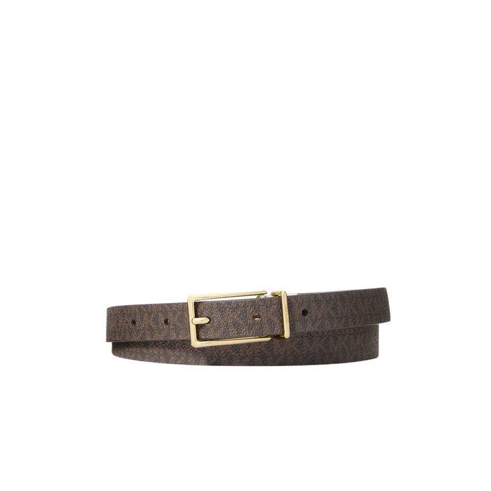 Michael Kors Women Reversible Signature Logo And Leather Belt - Brown