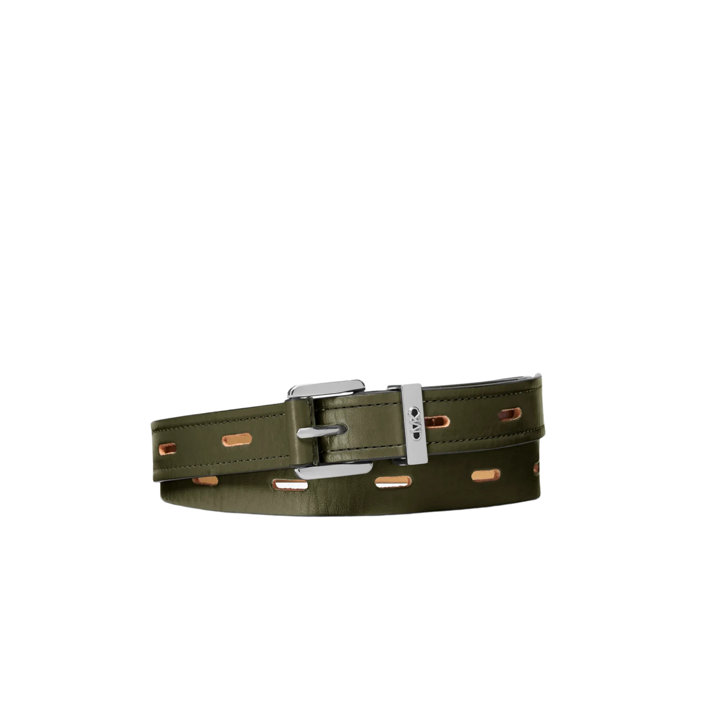 Michael Kors Women Cutout Leather Blend Belt - Ivy