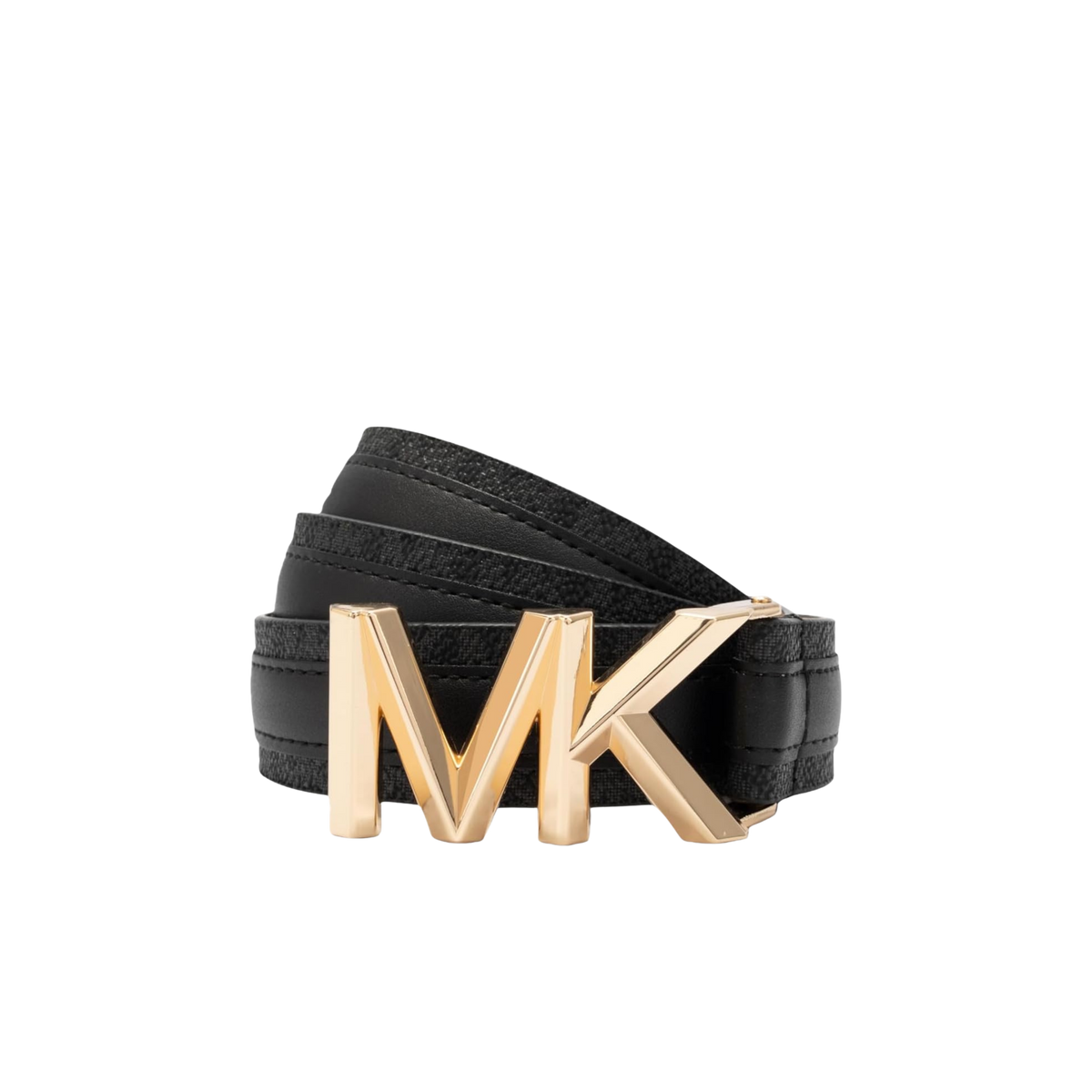 Michael Kors Women 1.1 Inch Logo Leather Belt - Black