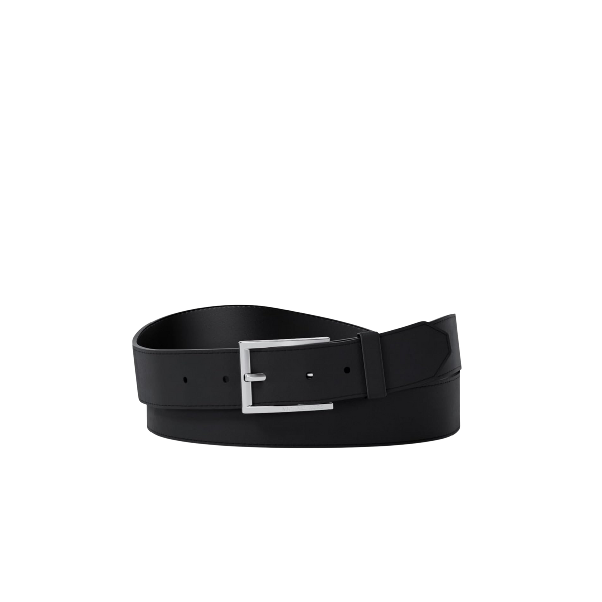 Michael Kors Men Reversible Leather Dress Belt - Silver Tone Hardware Black