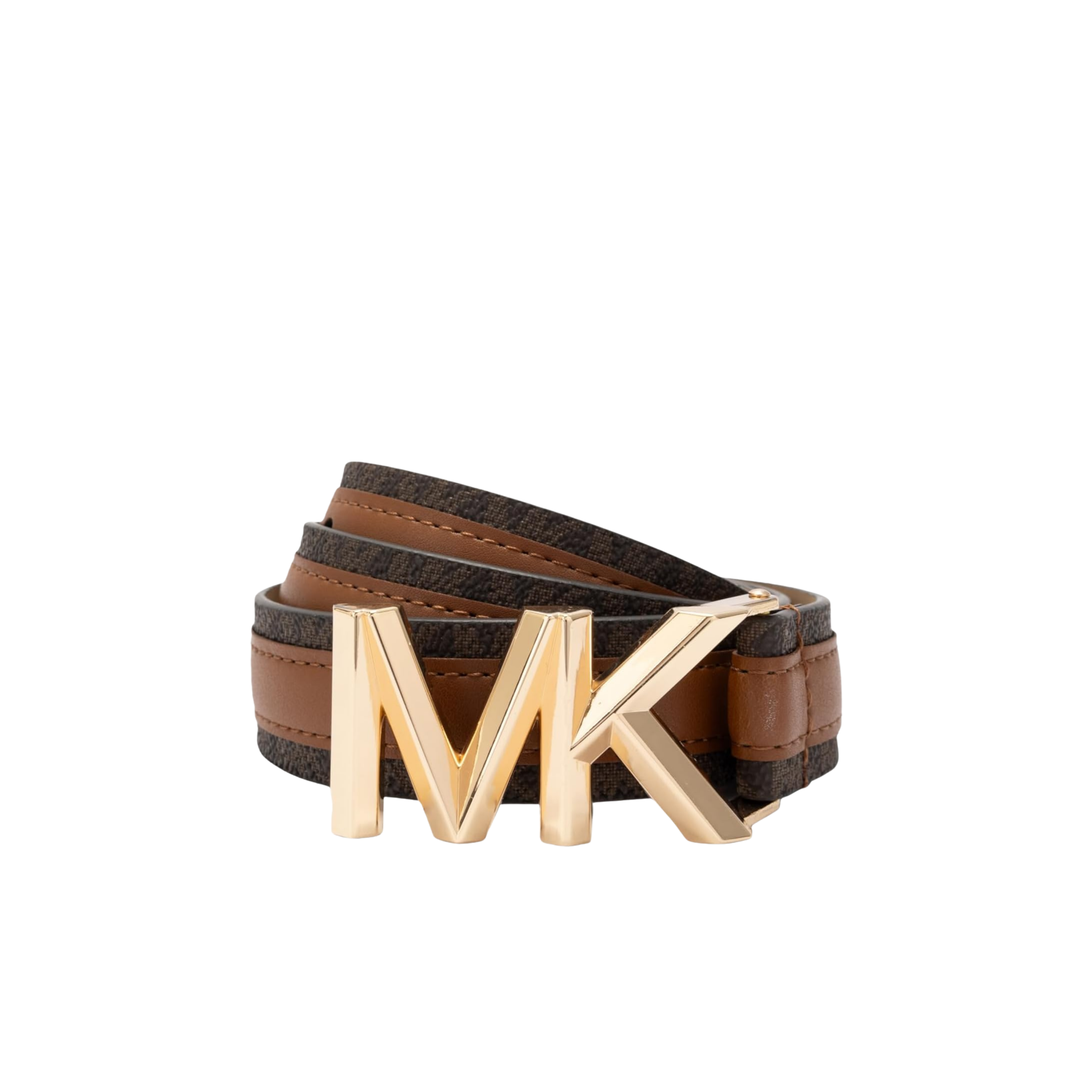 Michael Kors Women 1.1 Inch Logo Leather Belt - Luggage