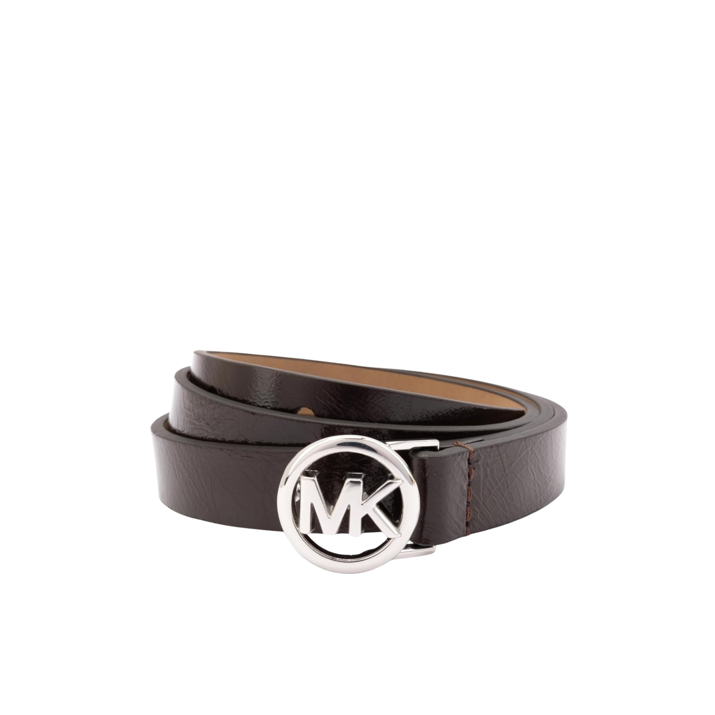 Michael Kors Women .75 Inch Logo Skinny Belt - Chocolate
