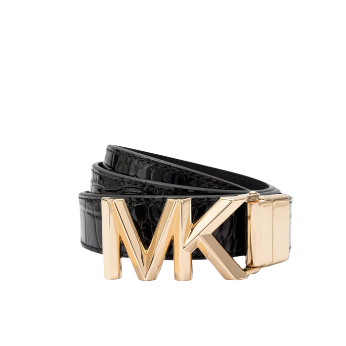 Michael Kors Women 1.1 Inch Logo Reversible Belt - Black