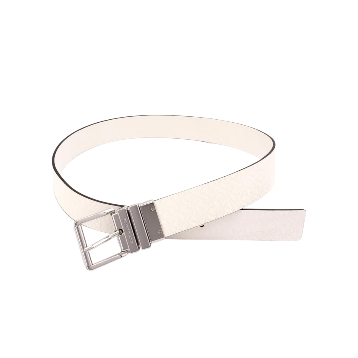 Michael Kors Women 1.5 Inch Leather Reversible Belt - Optic White