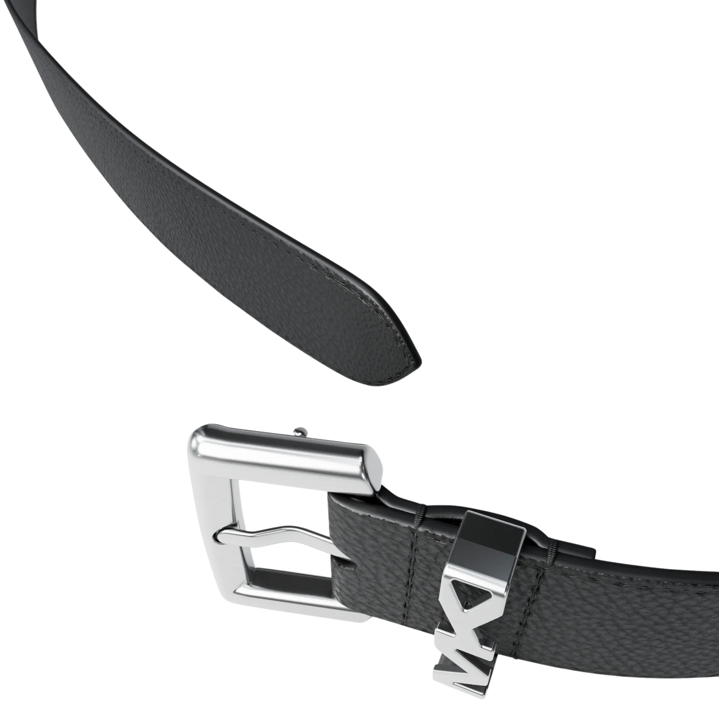 Michael Kors Men Pebbled Leather Belt - Black