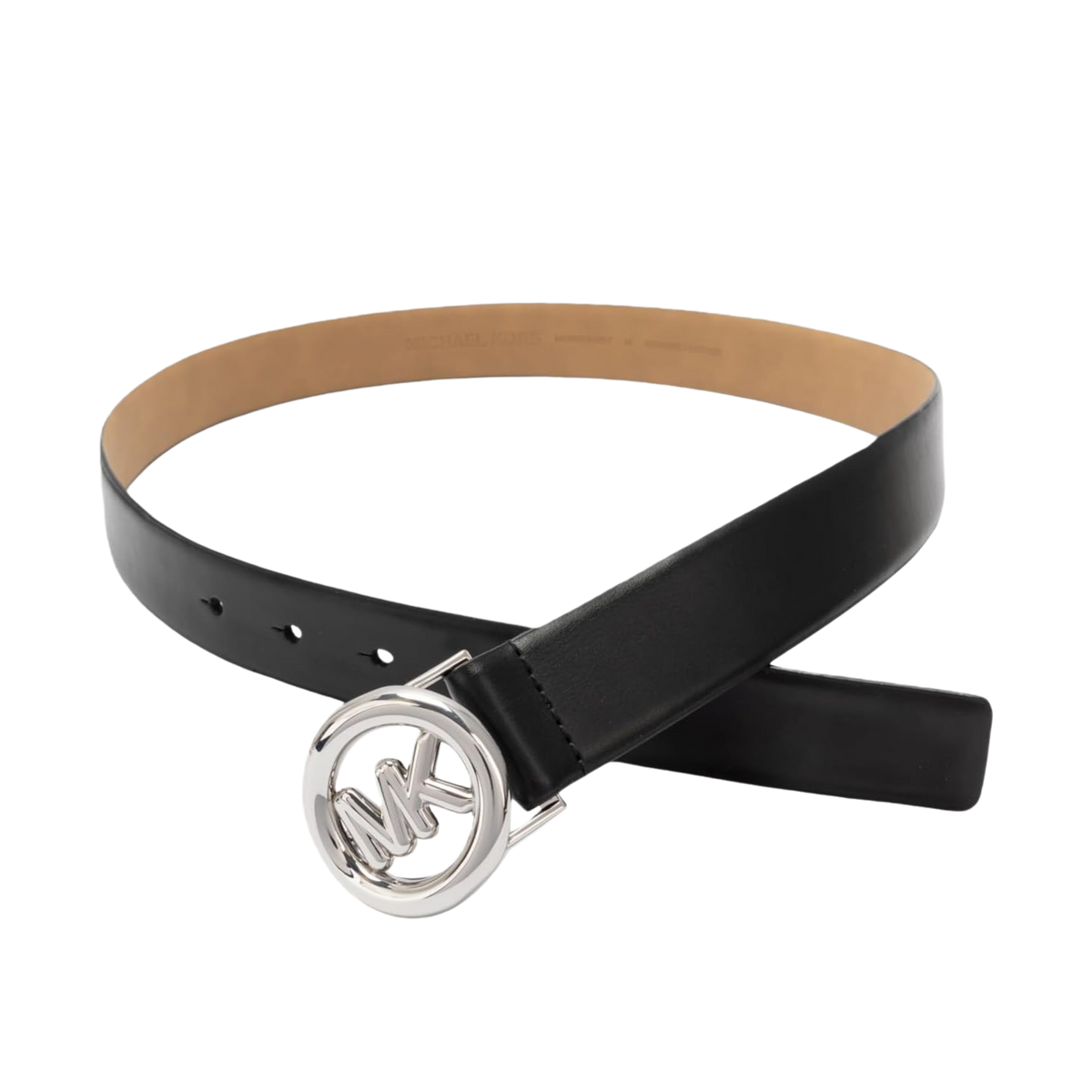 Michael Kors Women Non Reversible Leather Belt - Black Pol Nickel