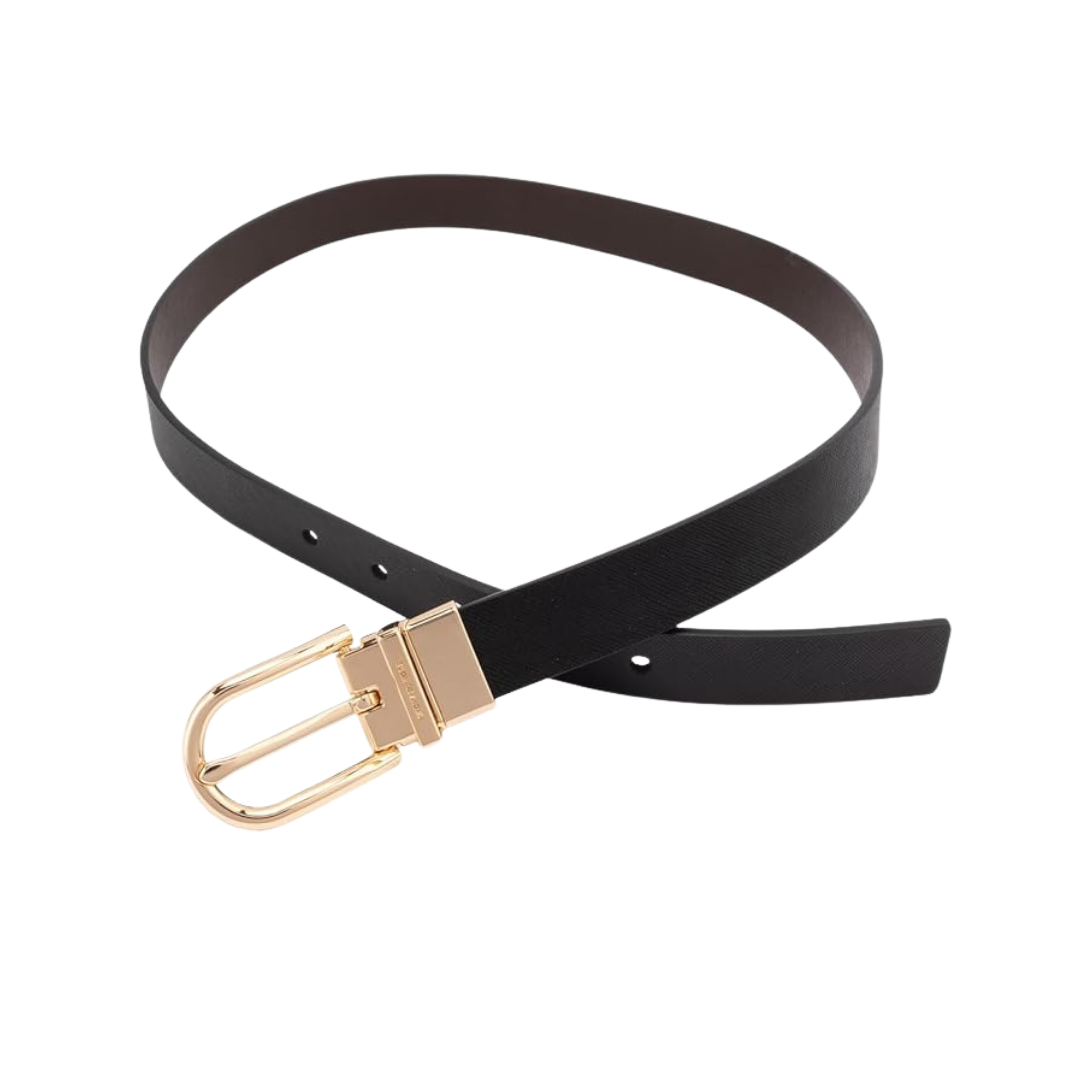 Michael Kors Women 1 Inch Reversible To Saffiano Leather Belt - Black Brown