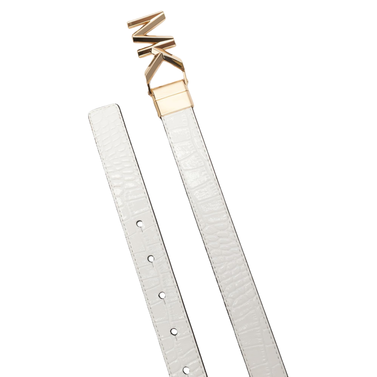 Michael Kors Women 1.1 Inch Logo Reversible Belt - Optic White