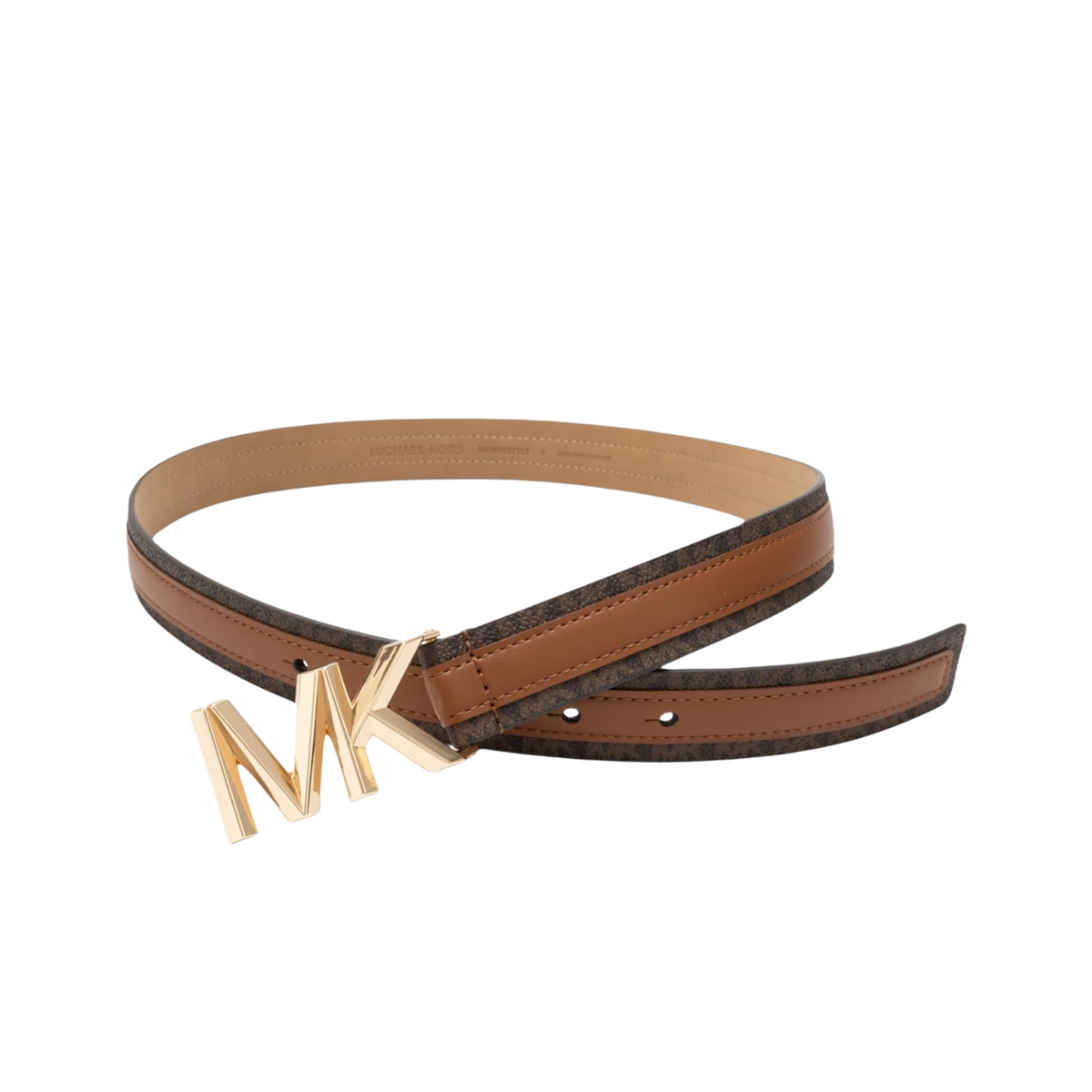 Michael Kors Women 1.1 Inch Logo Leather Belt - Luggage