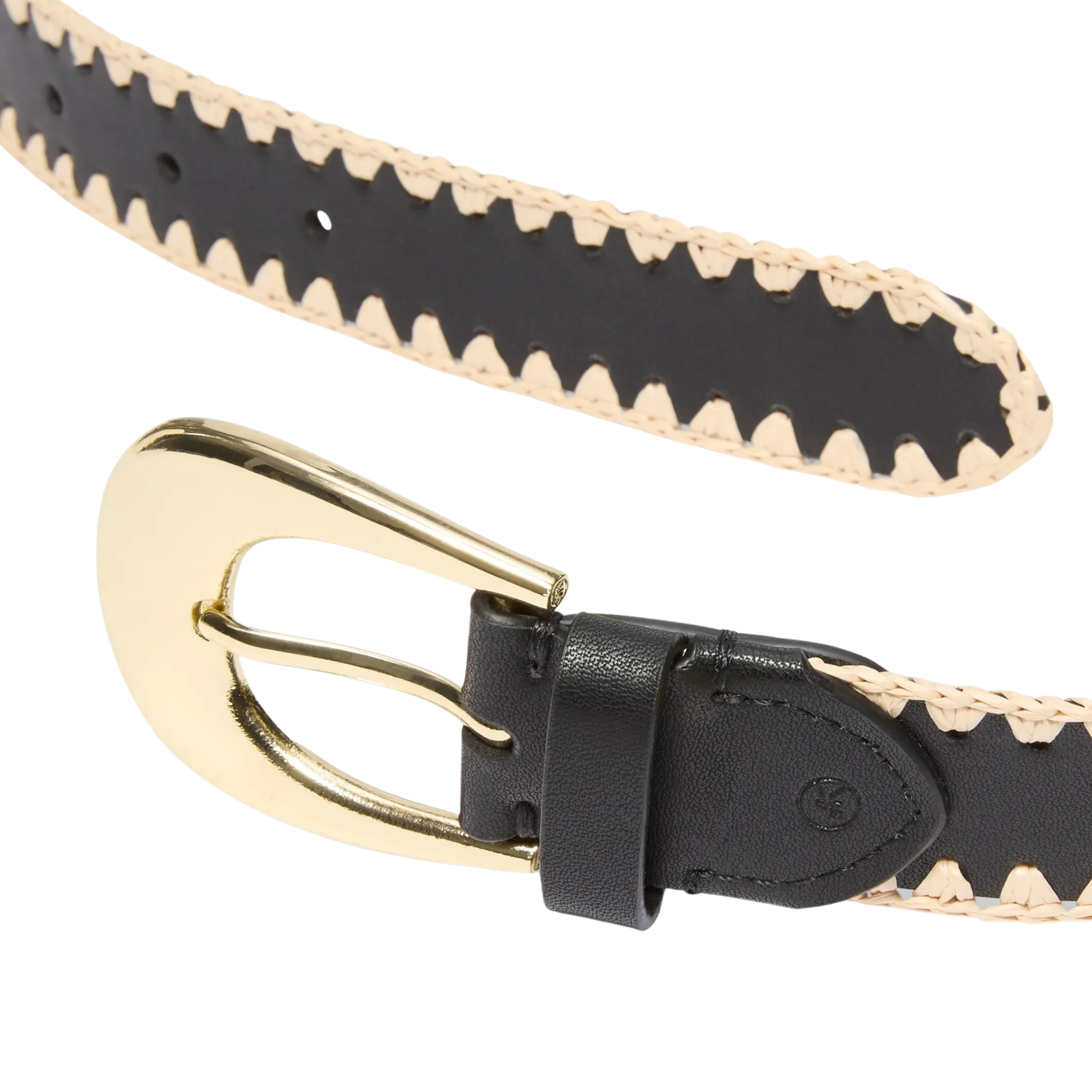 Michael Kors Women Whipstitched Belt - Black