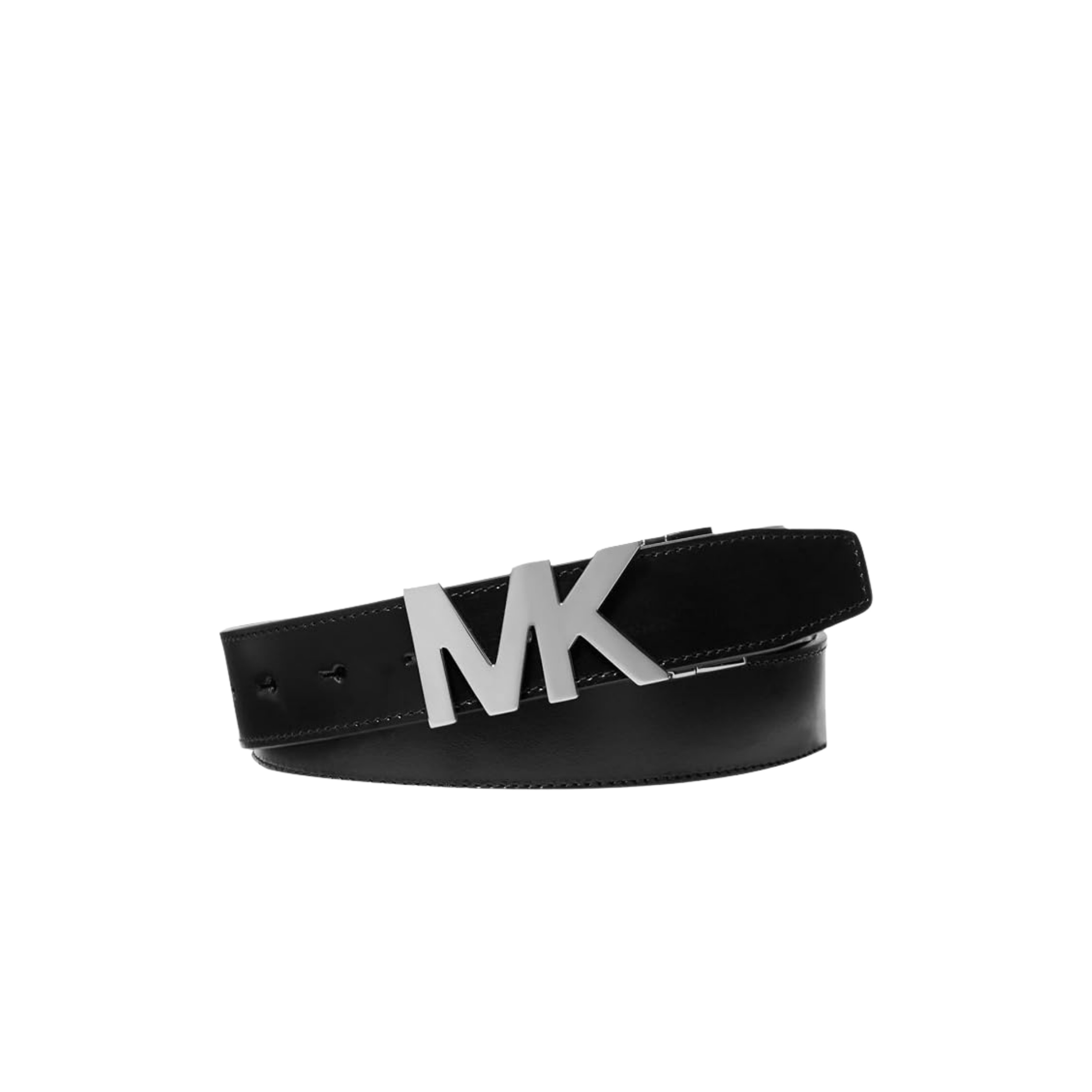 Michael Kors Men Reversible Signature Logo Buckle Belt - Black Silver