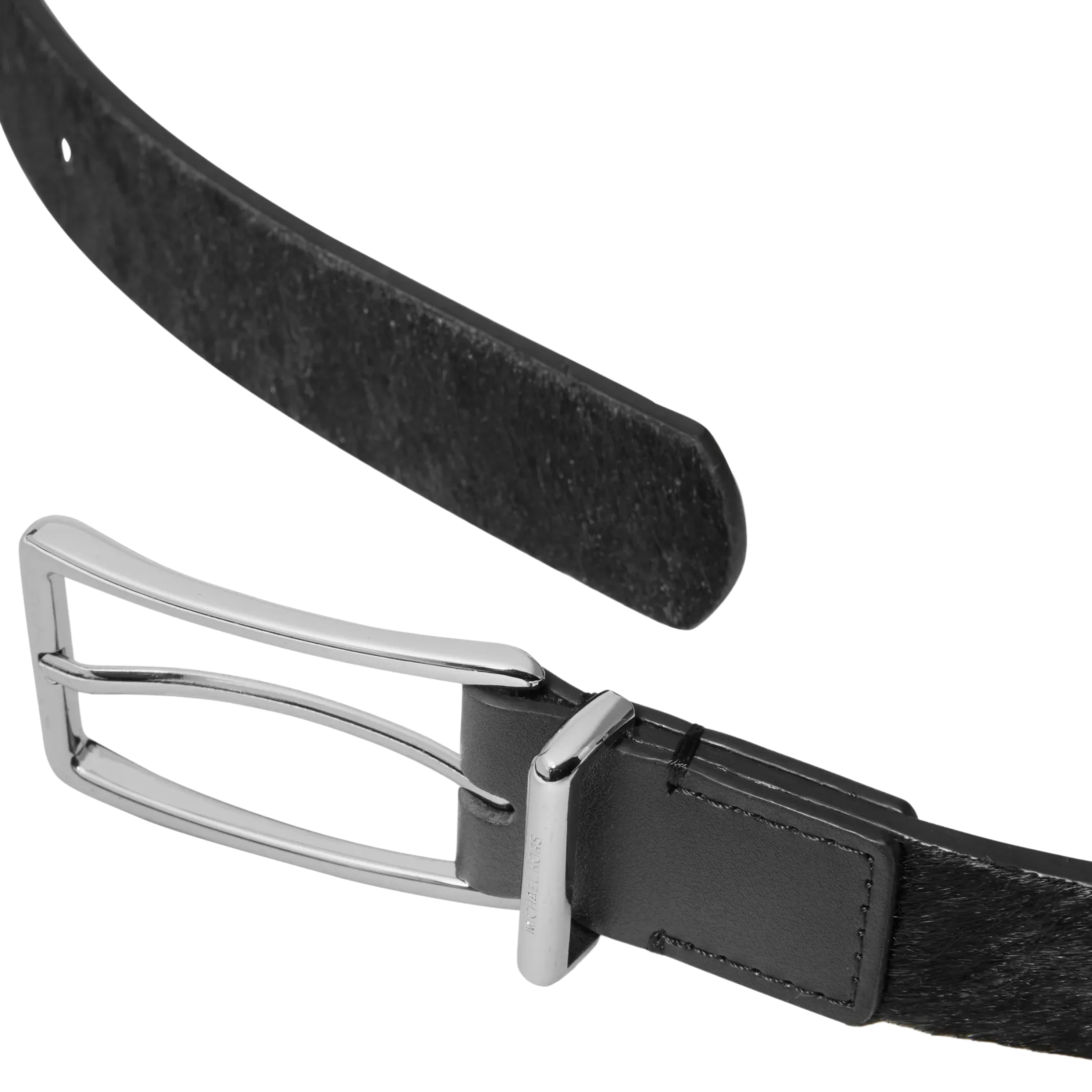 Michael Kors Women Calf Hair Belt - Black Silver