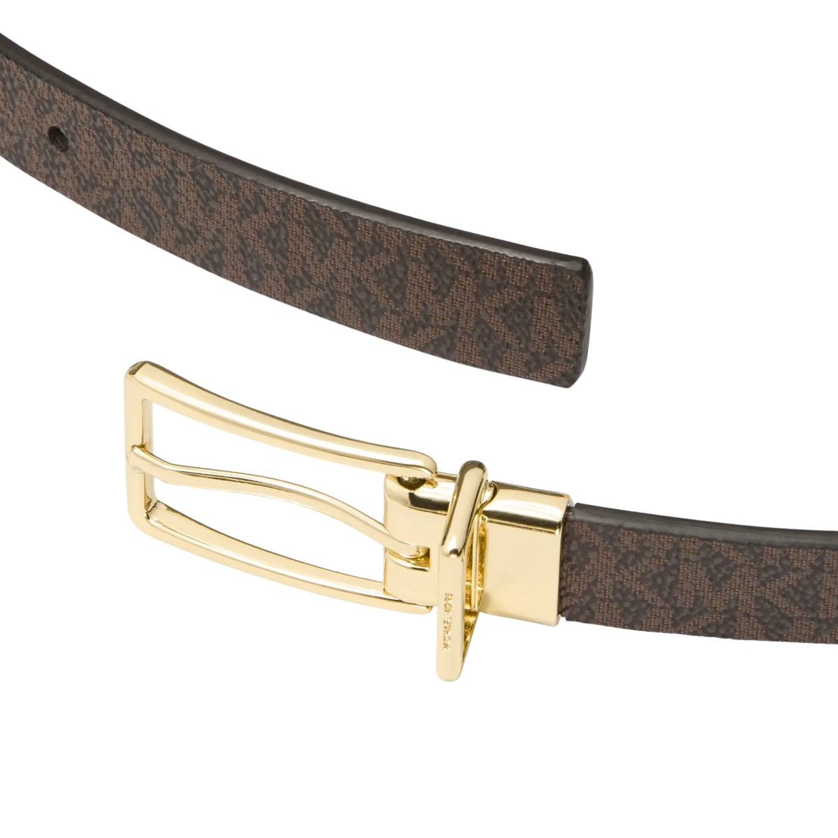 Michael Kors Women Reversible Signature Logo And Leather Belt - Brown