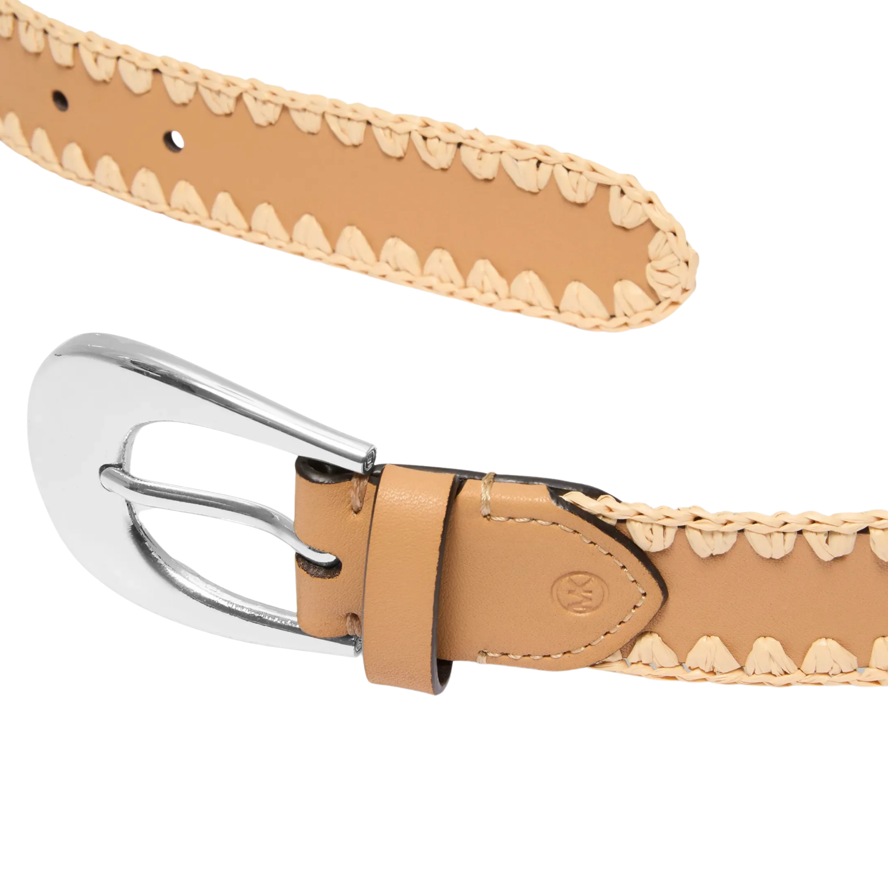 Michael Kors Women Whipstitched Belt - Peanut