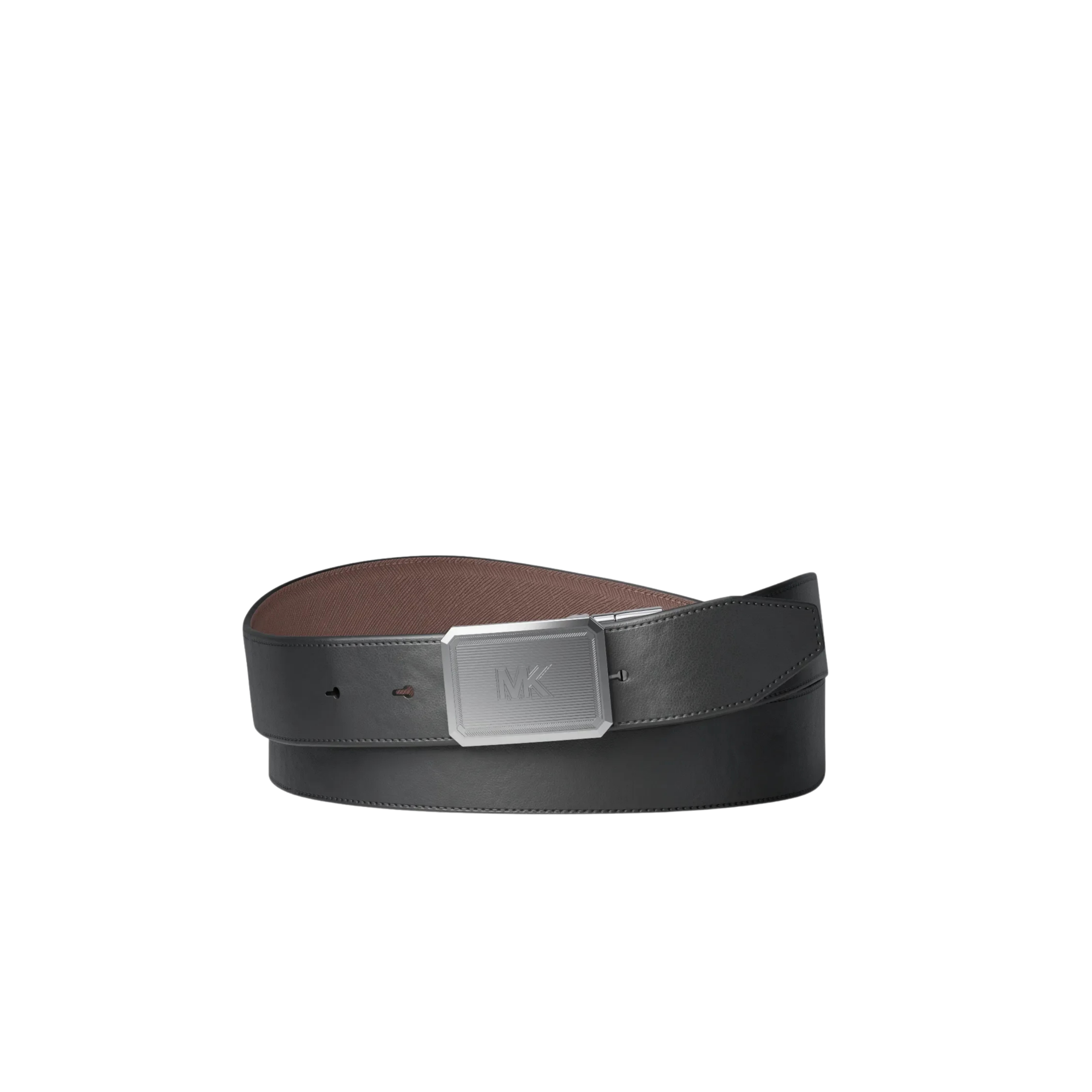 Michael Kors Men Reversible Leather Belt - Mocha Black