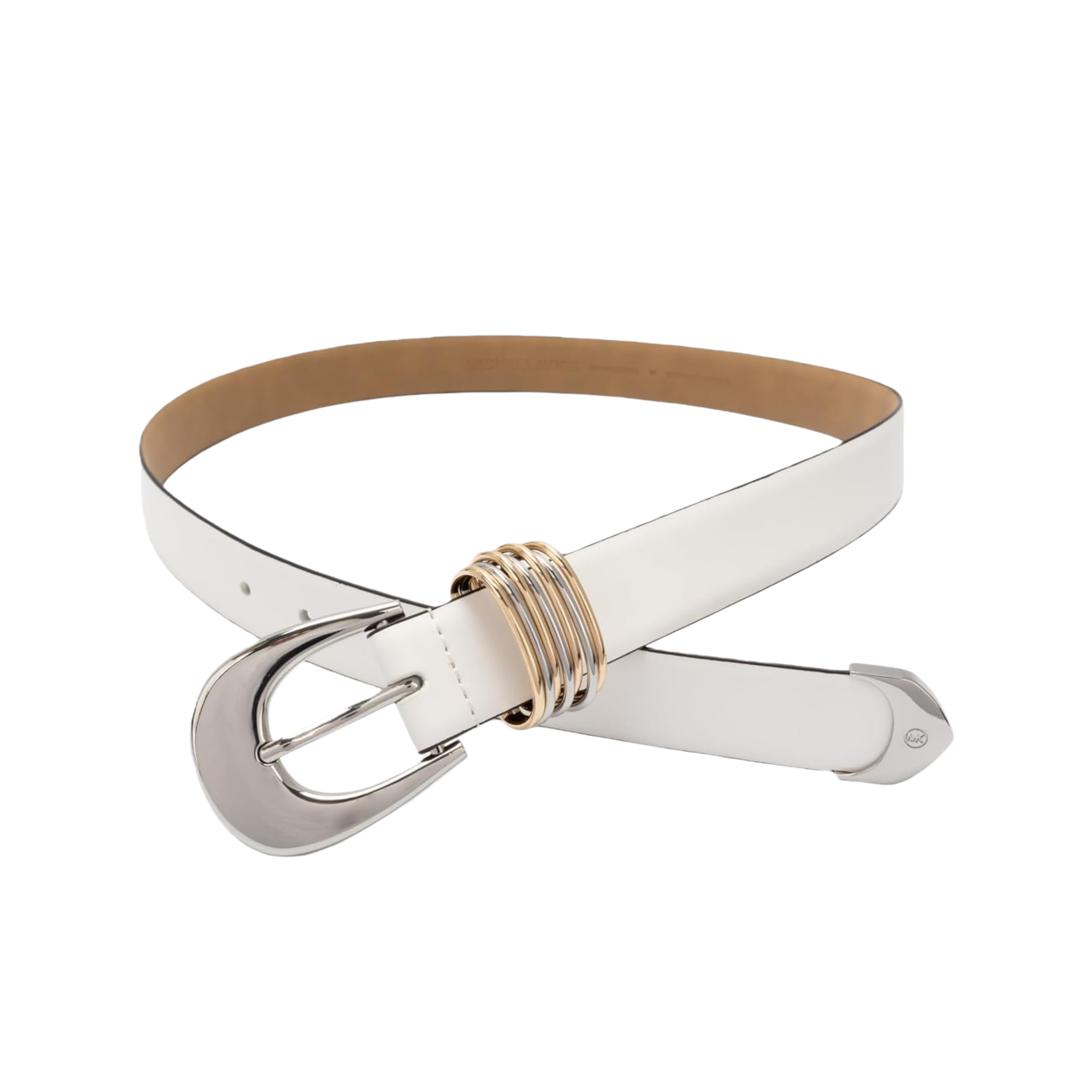 Michael Kors Women 1.2 Inch Belt - Optic White
