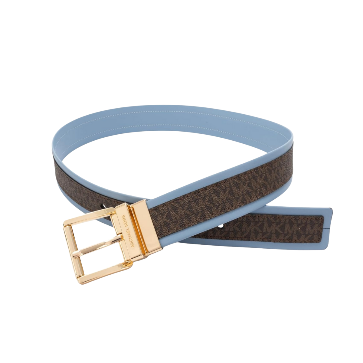 Michael Kors Women 1.5 Inch Reversible Logo Belt - Blue
