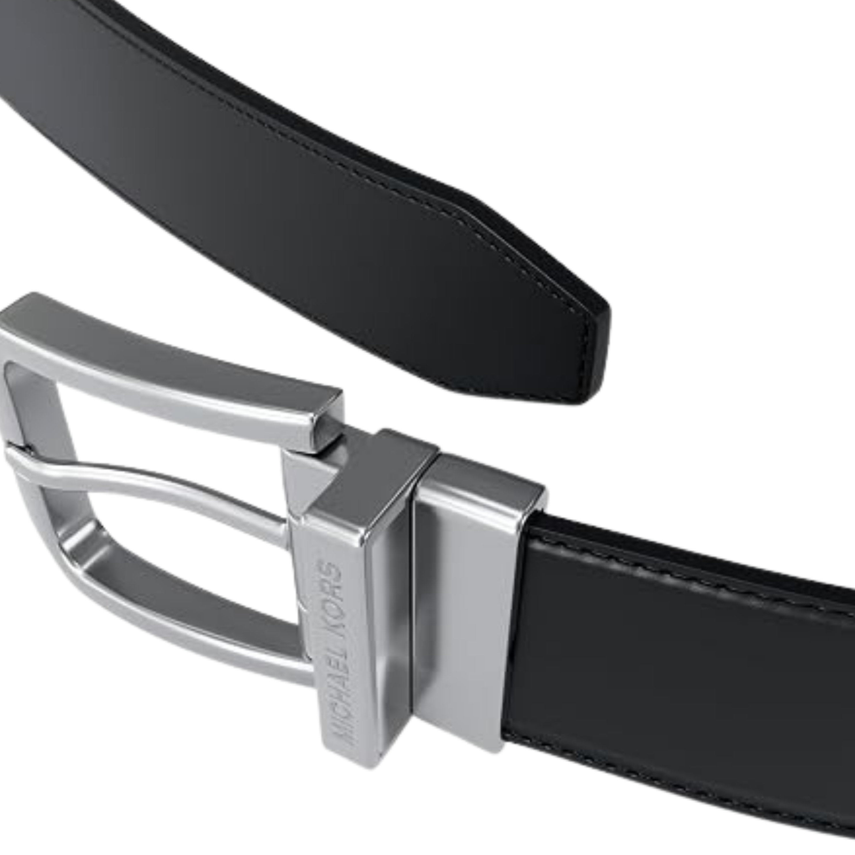 Michael Kors Men 31 MM Reversible Leather Buckle Belt - Navy Black