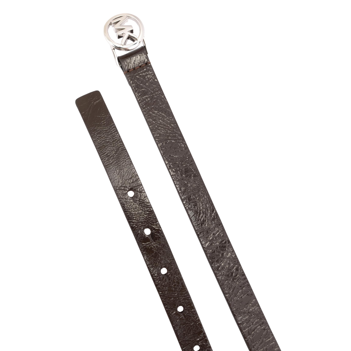 Michael Kors Women .75 Inch Logo Skinny Belt - Chocolate