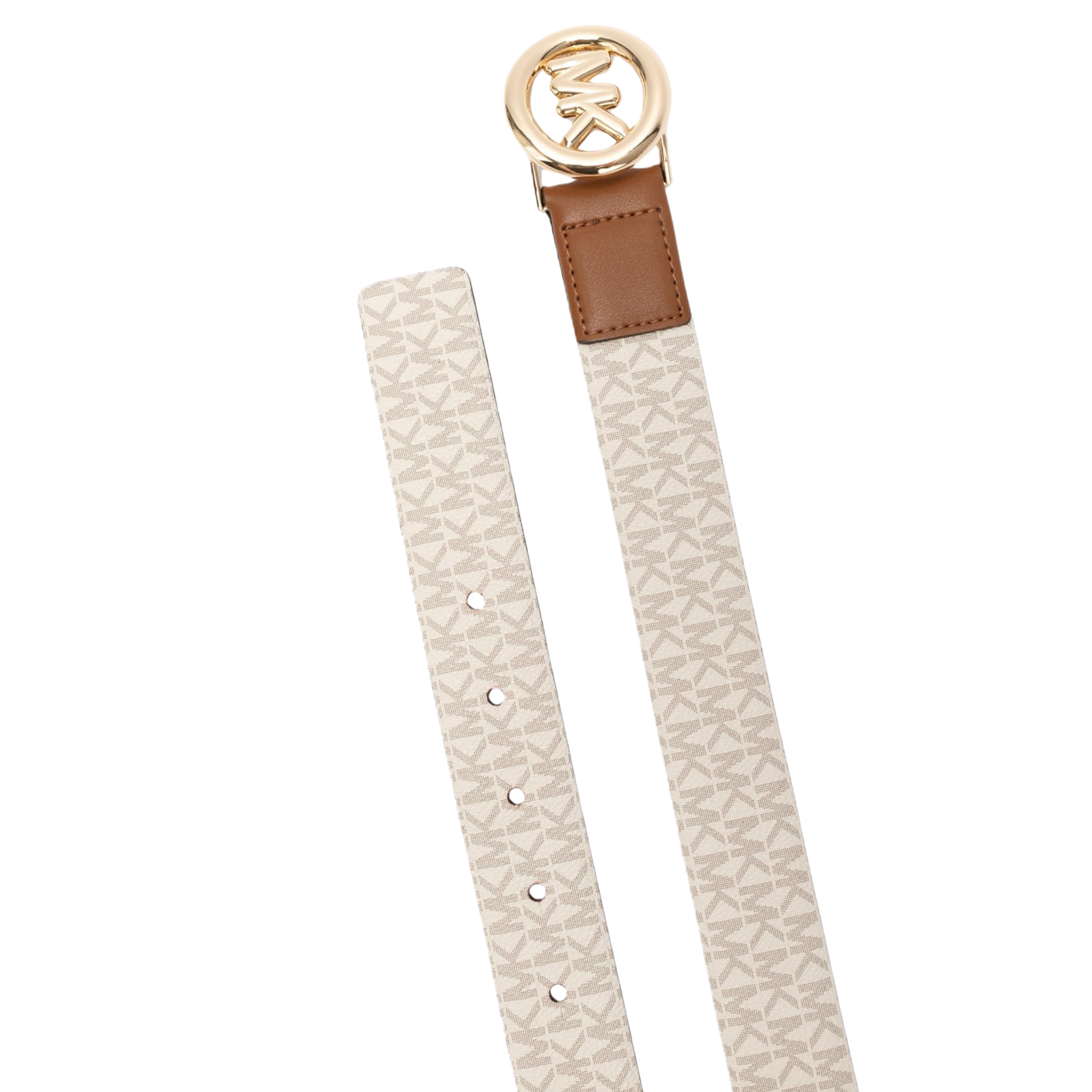 Michael Kors Women Non Reversible Leather Belt - Vanilla Luggage