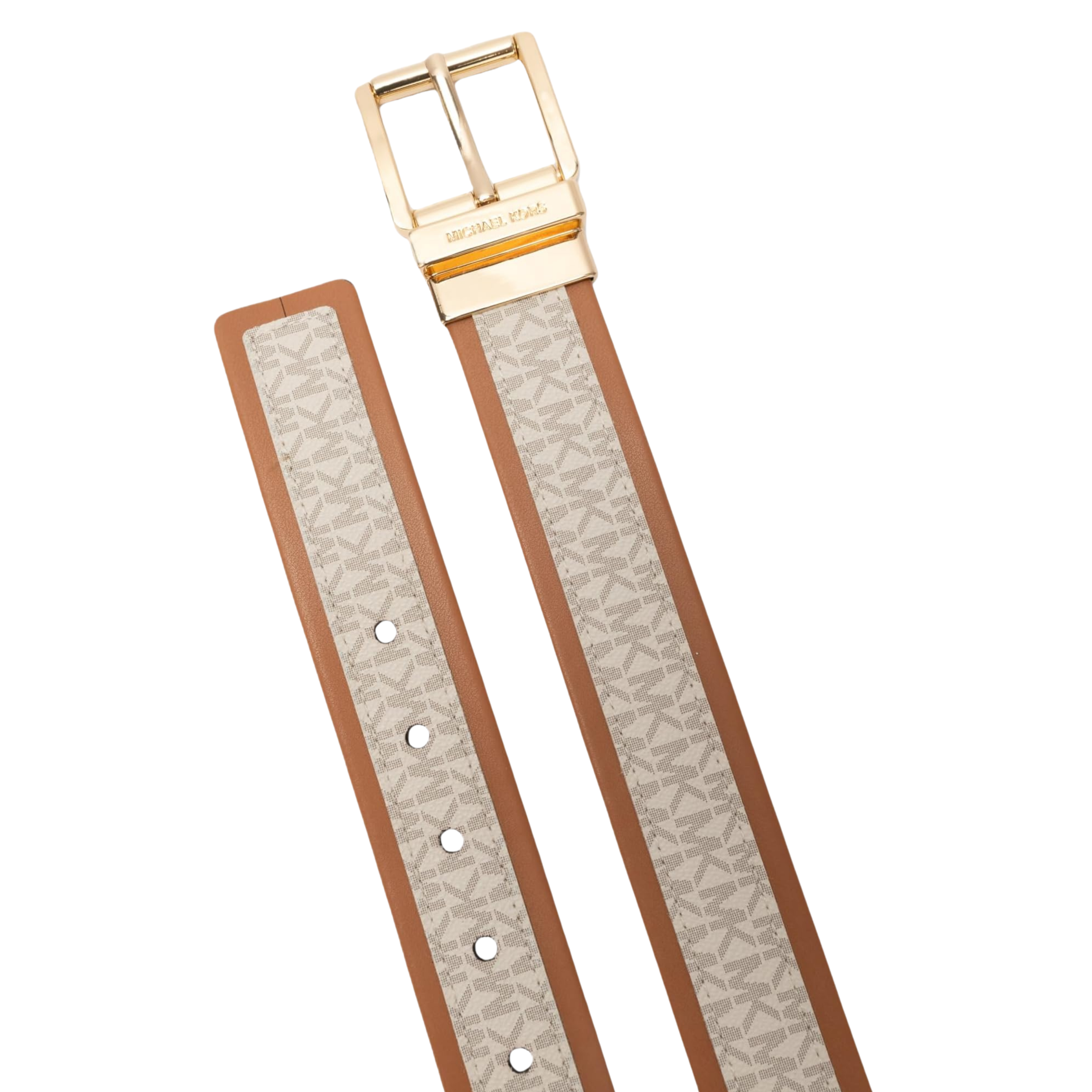 Michael Kors Women 1.5 Inch Reversible Logo Belt - Vanilla