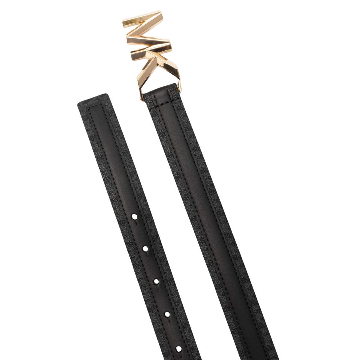Michael Kors Women 1.1 Inch Logo Leather Belt - Black